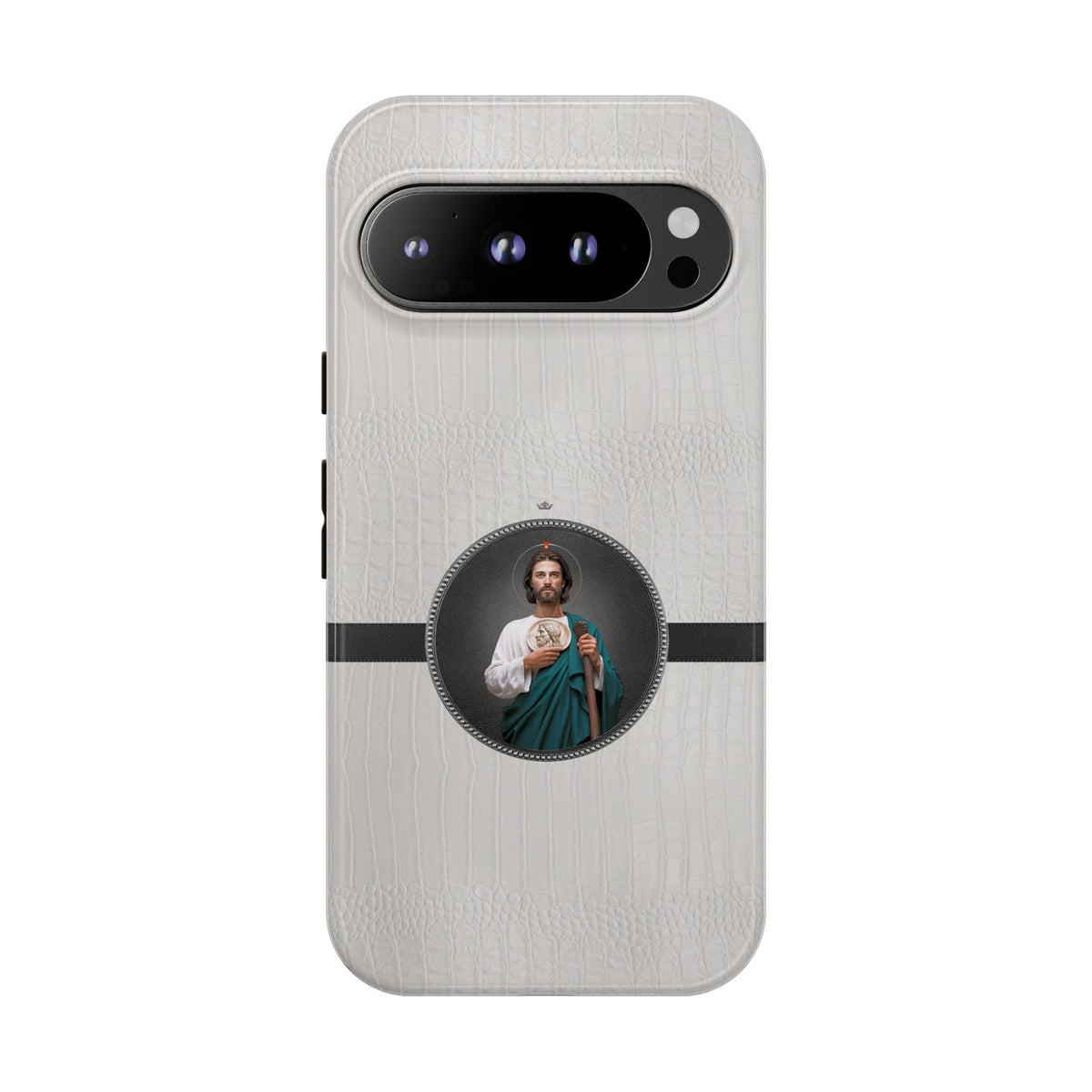 St. Jude Hard Phone Case (Blanc Croc) Copyright VENXARA