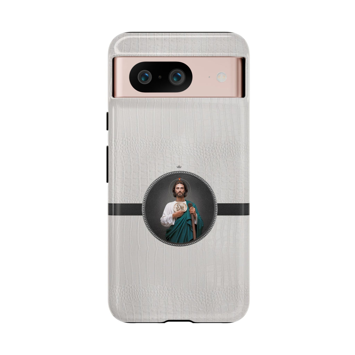 St. Jude Hard Phone Case (Blanc Croc) Copyright VENXARA