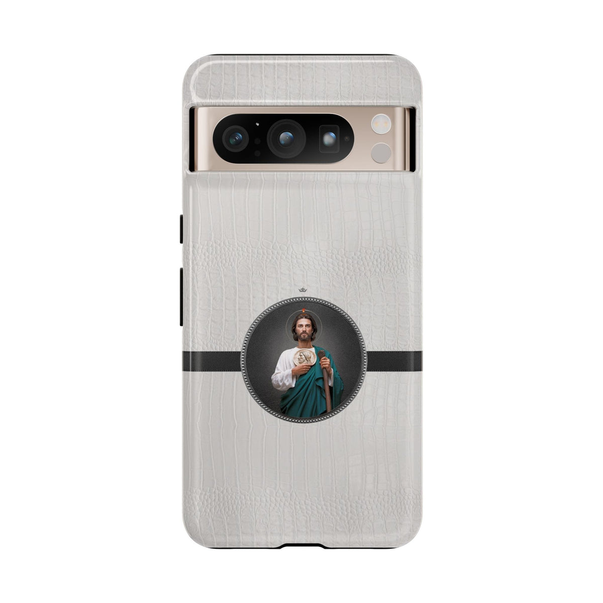 St. Jude Hard Phone Case (Blanc Croc) Copyright VENXARA