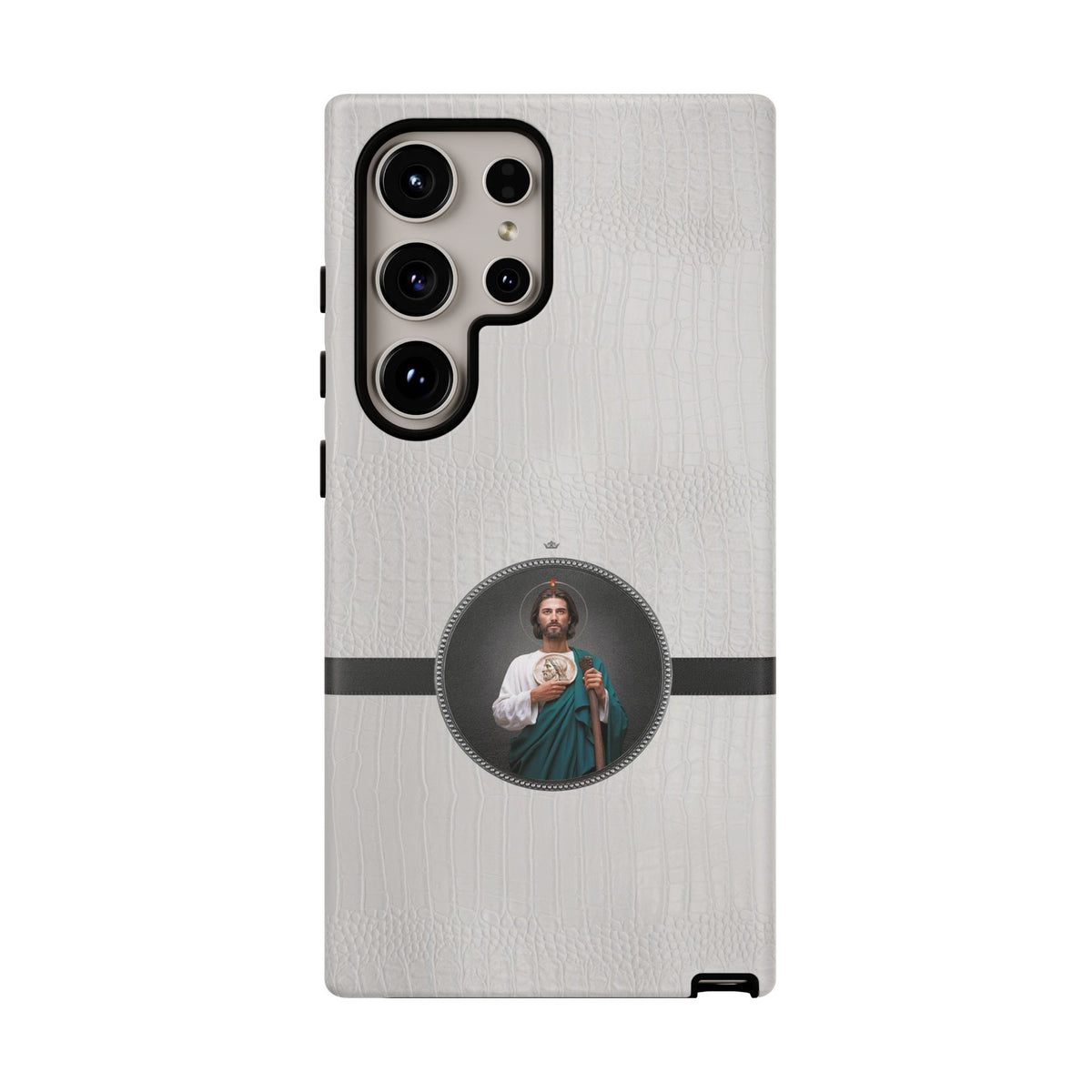 St. Jude Hard Phone Case (Blanc Croc) Copyright VENXARA