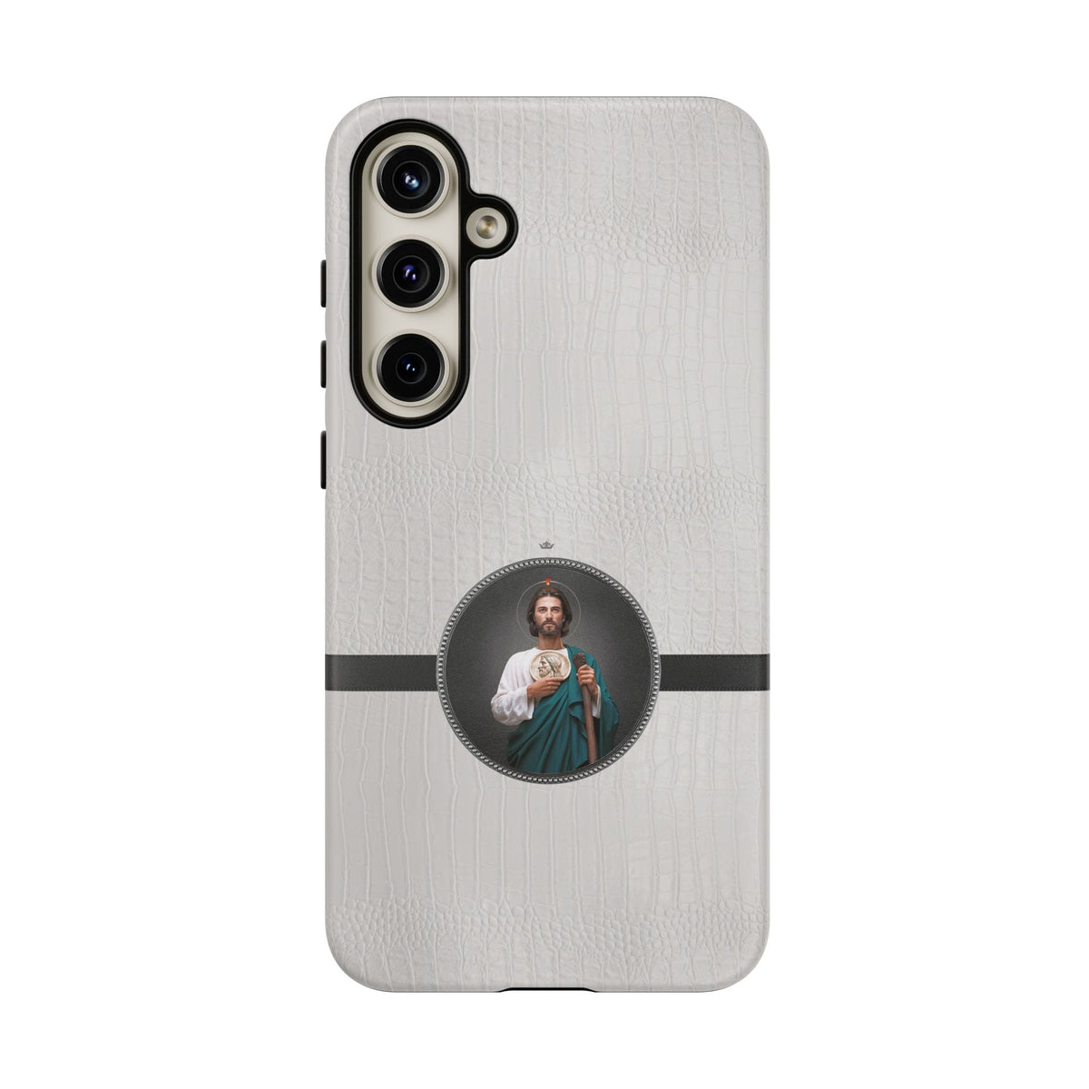 St. Jude Hard Phone Case (Blanc Croc) Copyright VENXARA