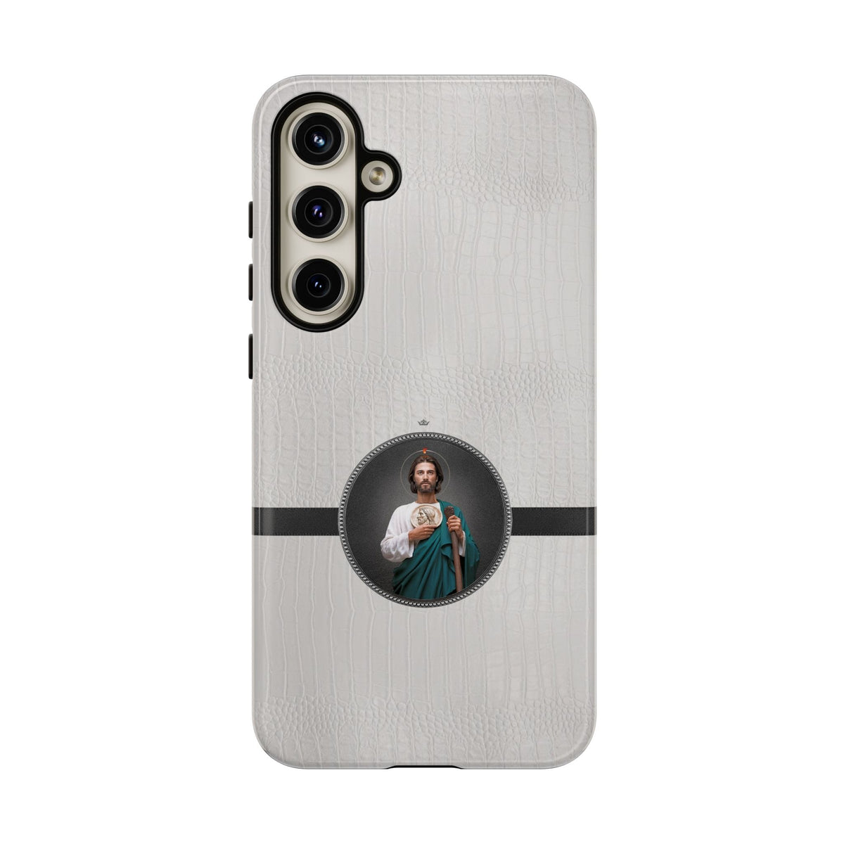 St. Jude Hard Phone Case (Blanc Croc) Copyright VENXARA