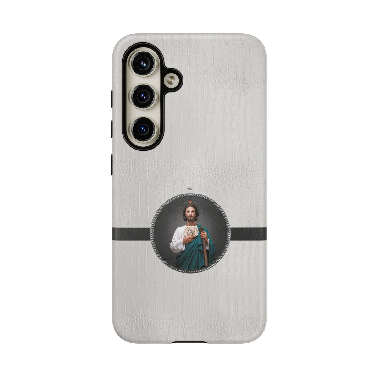 St. Jude Hard Phone Case (Blanc Croc) Copyright VENXARA