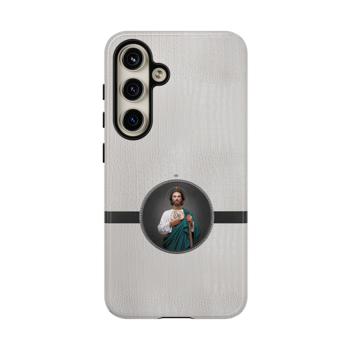 St. Jude Hard Phone Case (Blanc Croc) Copyright VENXARA