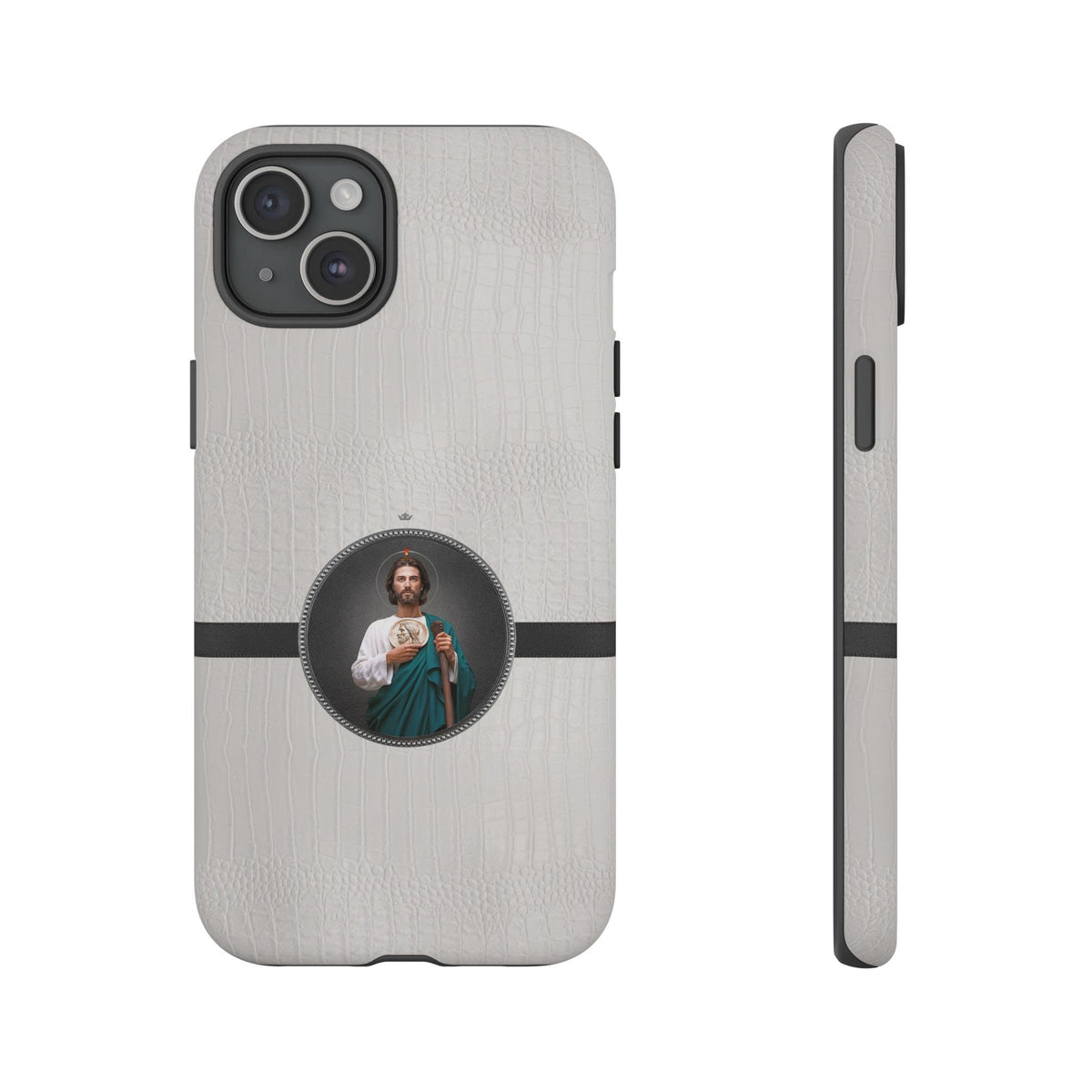 St. Jude Hard Phone Case (Blanc Croc) Copyright VENXARA