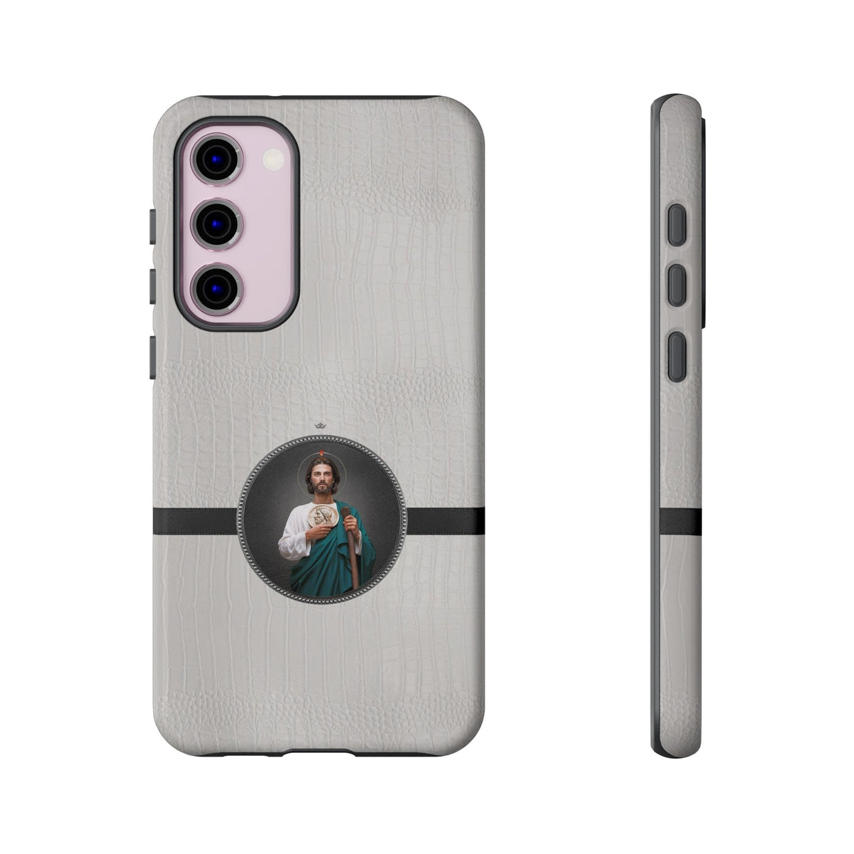St. Jude Hard Phone Case (Blanc Croc) Copyright VENXARA