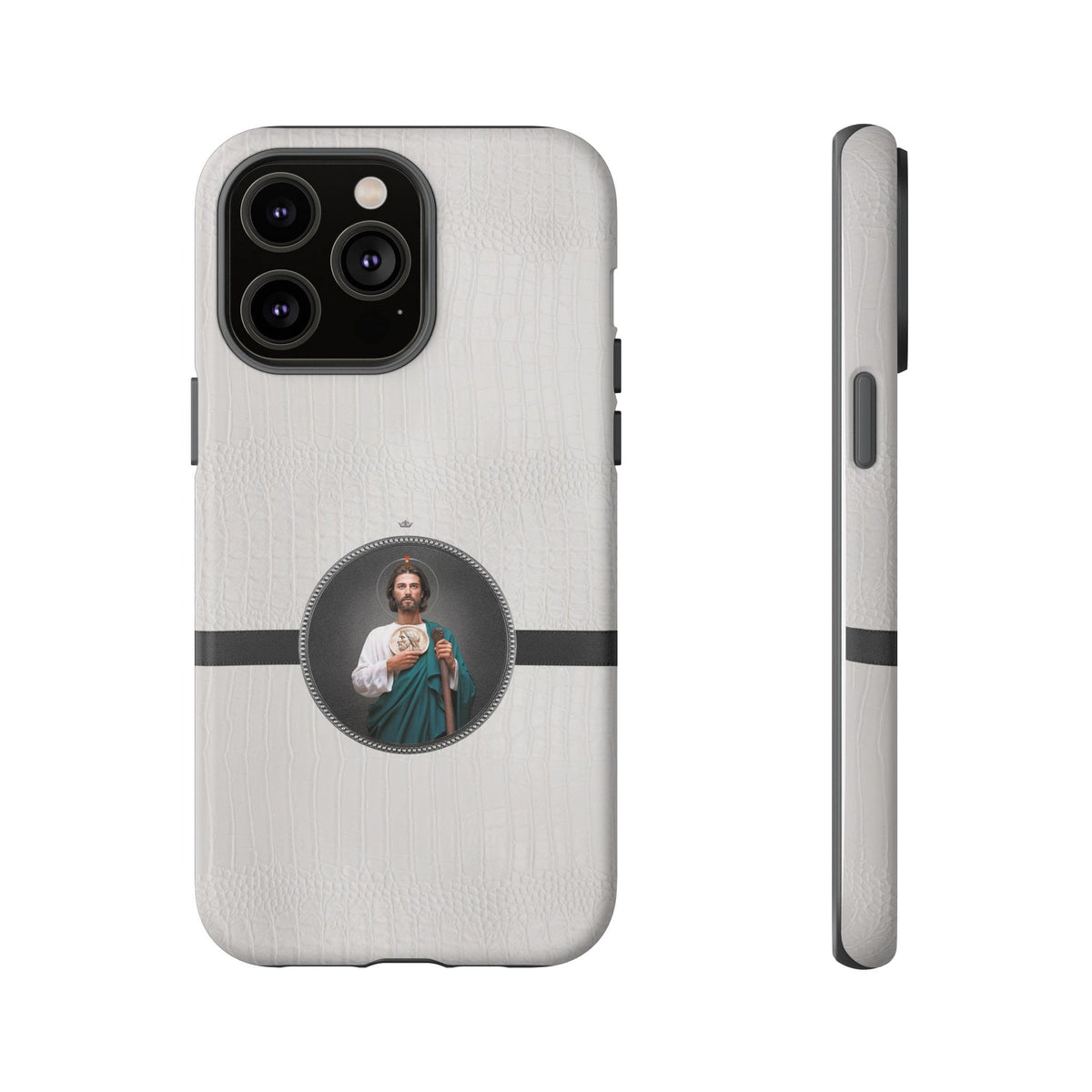 St. Jude Hard Phone Case (Blanc Croc) Copyright VENXARA