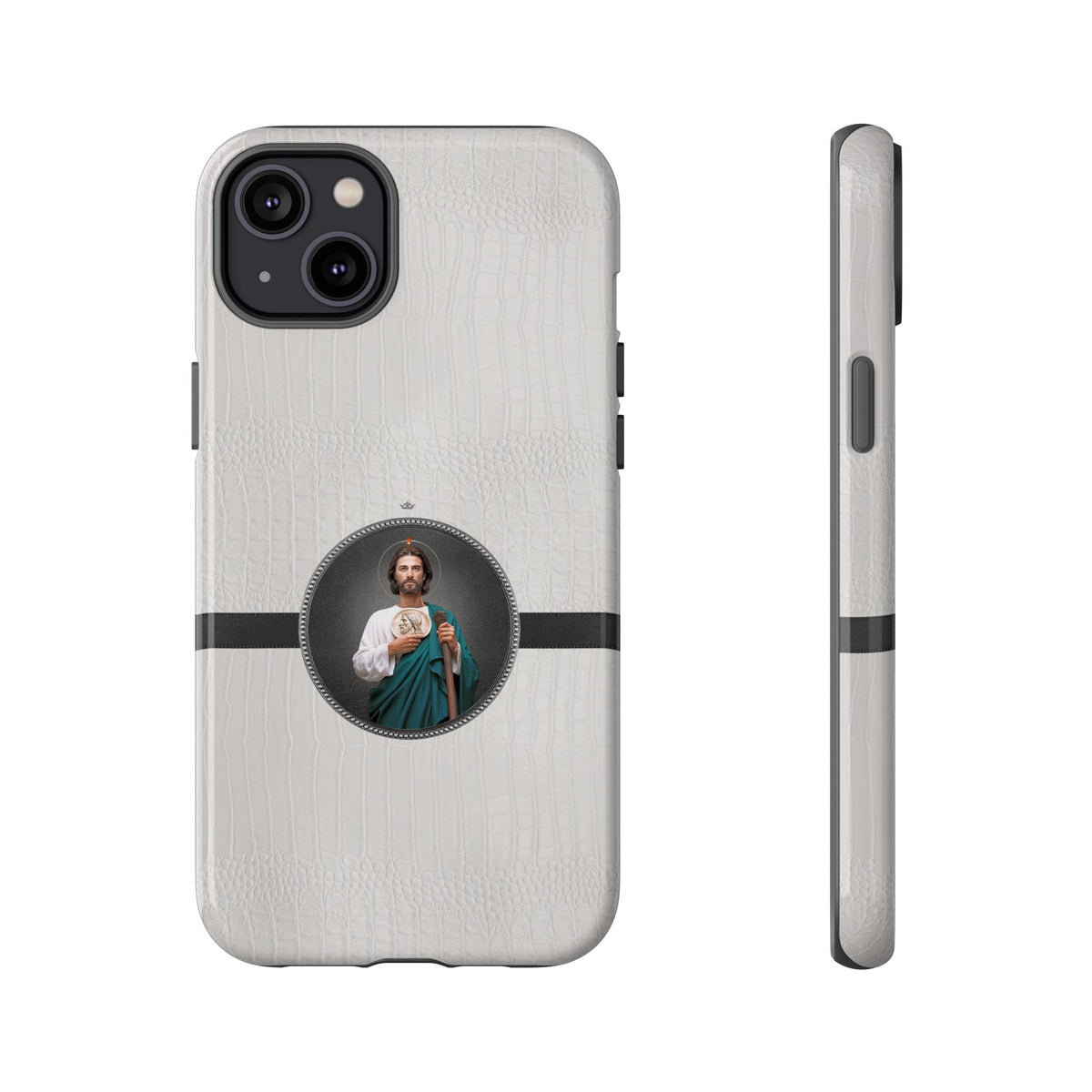 St. Jude Hard Phone Case (Blanc Croc) Copyright VENXARA