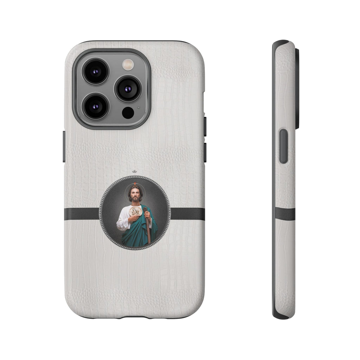 St. Jude Hard Phone Case (Blanc Croc) Copyright VENXARA