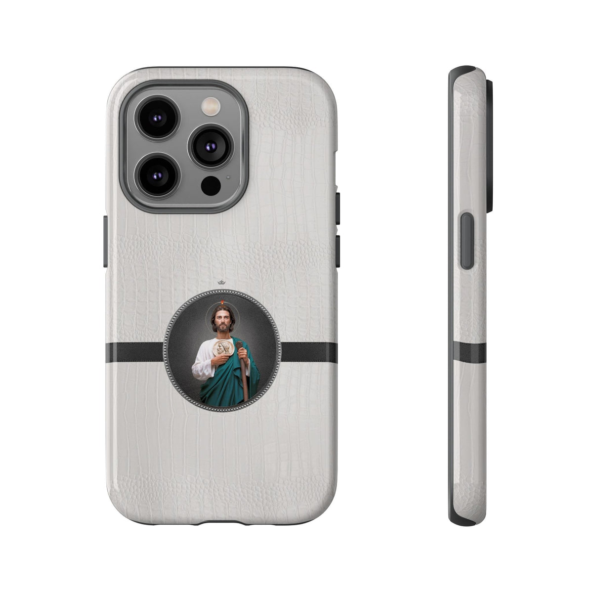 St. Jude Hard Phone Case (Blanc Croc) Copyright VENXARA