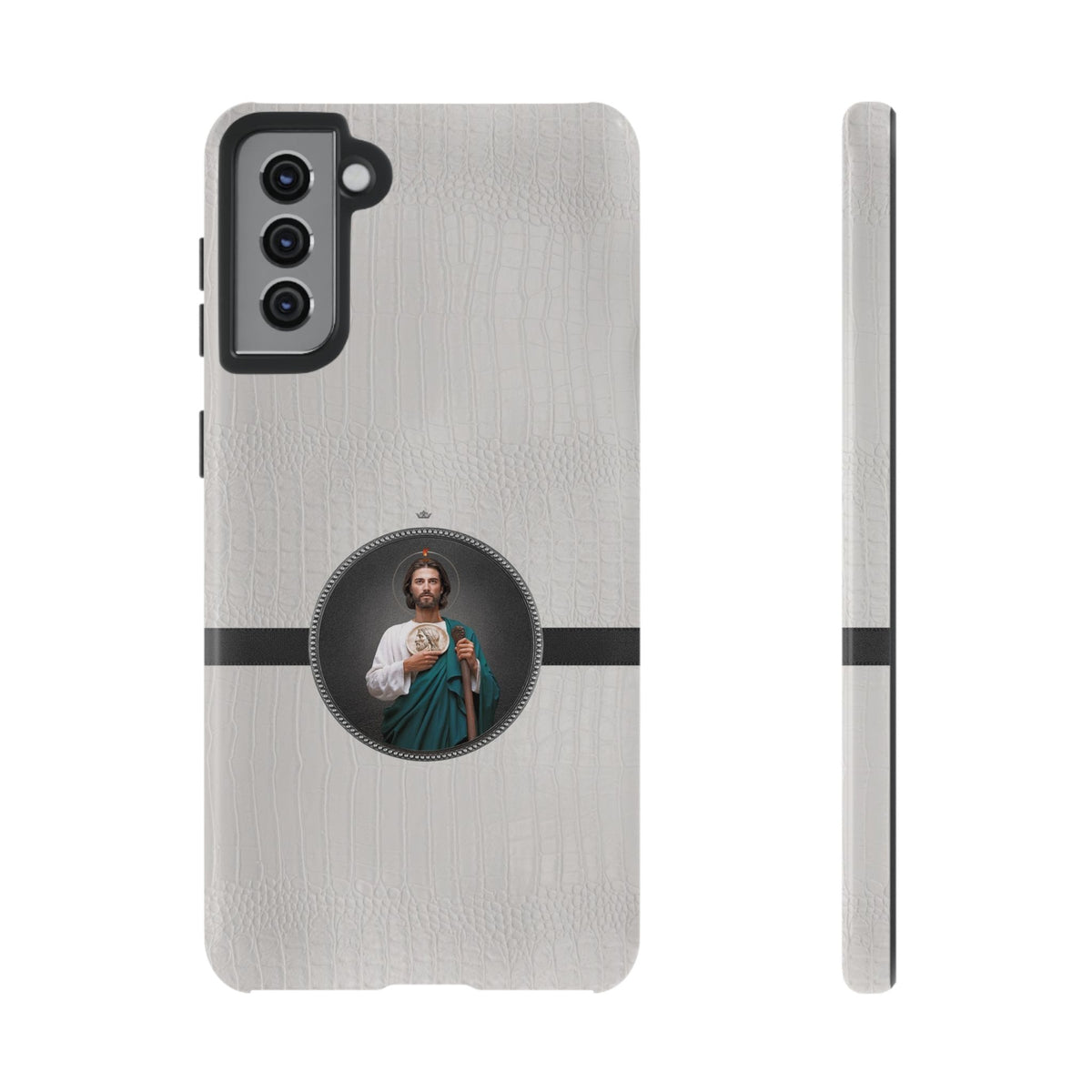 St. Jude Hard Phone Case (Blanc Croc) Copyright VENXARA