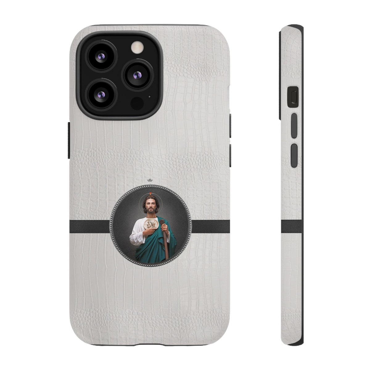 St. Jude Hard Phone Case (Blanc Croc) Copyright VENXARA
