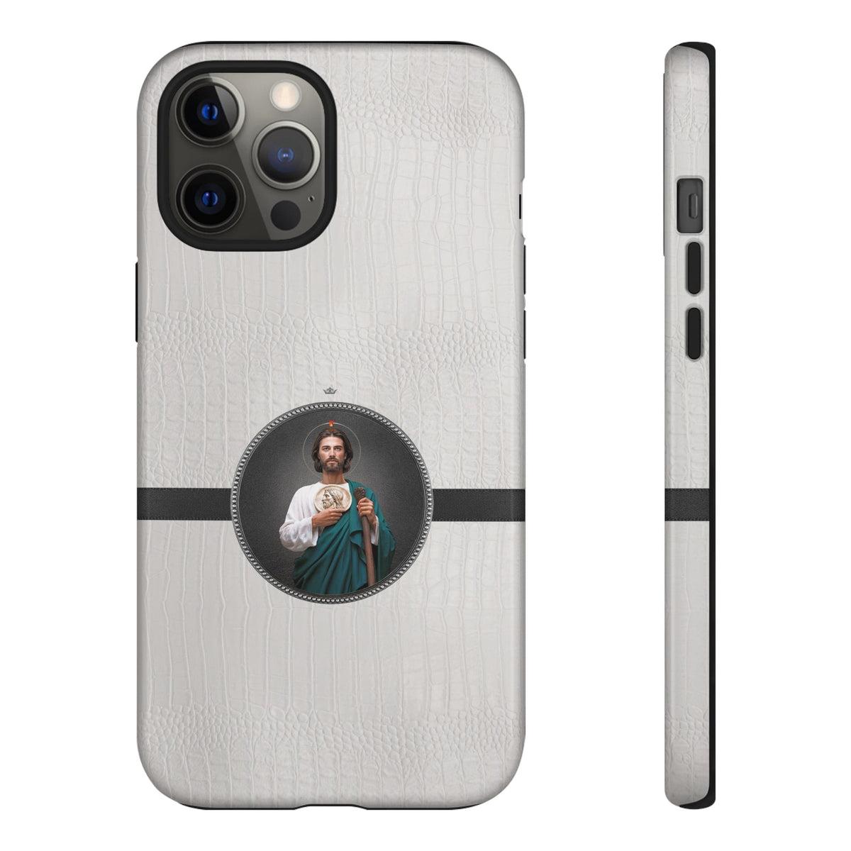 St. Jude Hard Phone Case (Blanc Croc) Copyright VENXARA