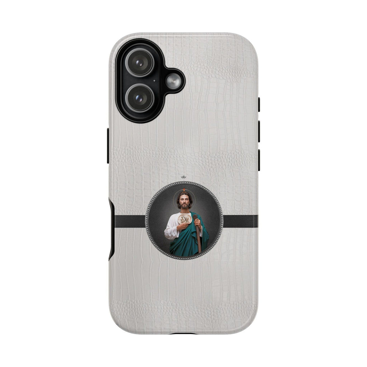 St. Jude Hard Phone Case (Blanc Croc) Copyright VENXARA