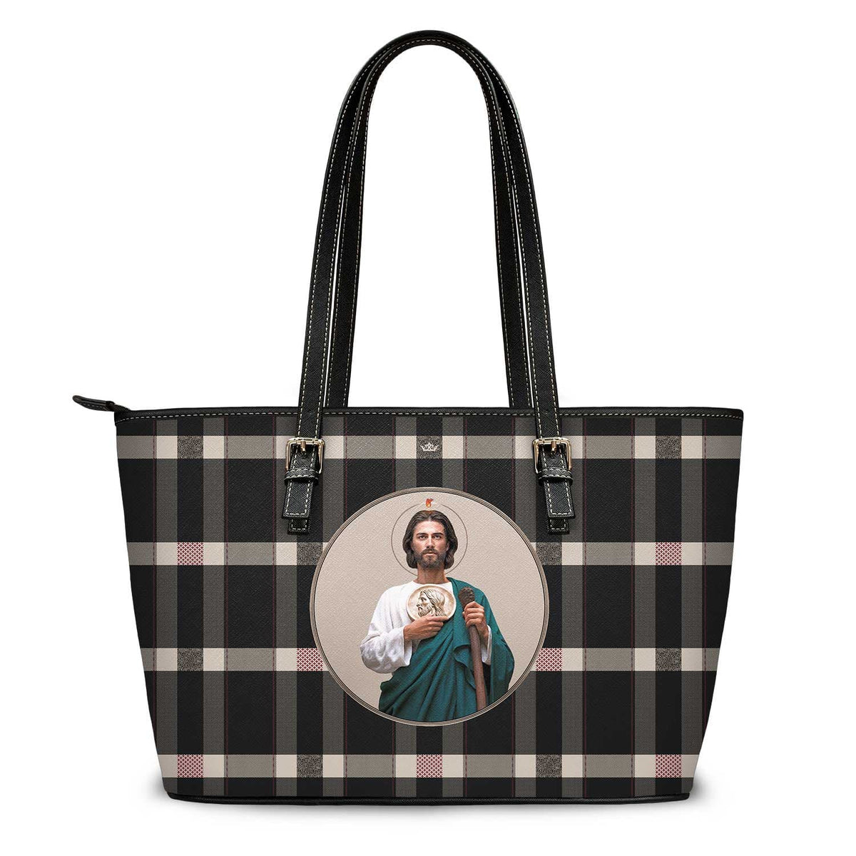 St. Jude Tote Bag (Plaid) Copyright VENXARA