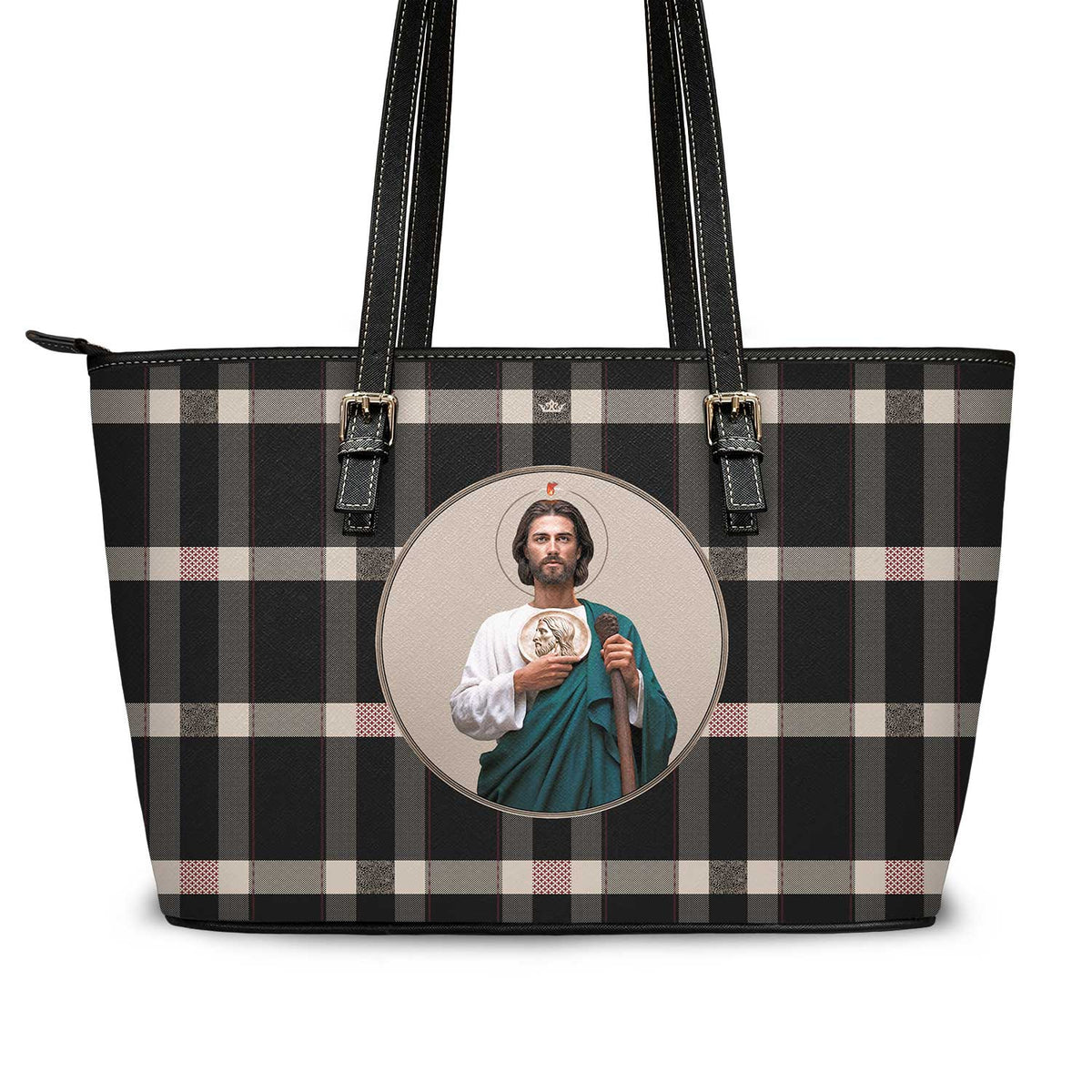 St. Jude Tote Bag (Plaid) Copyright VENXARA