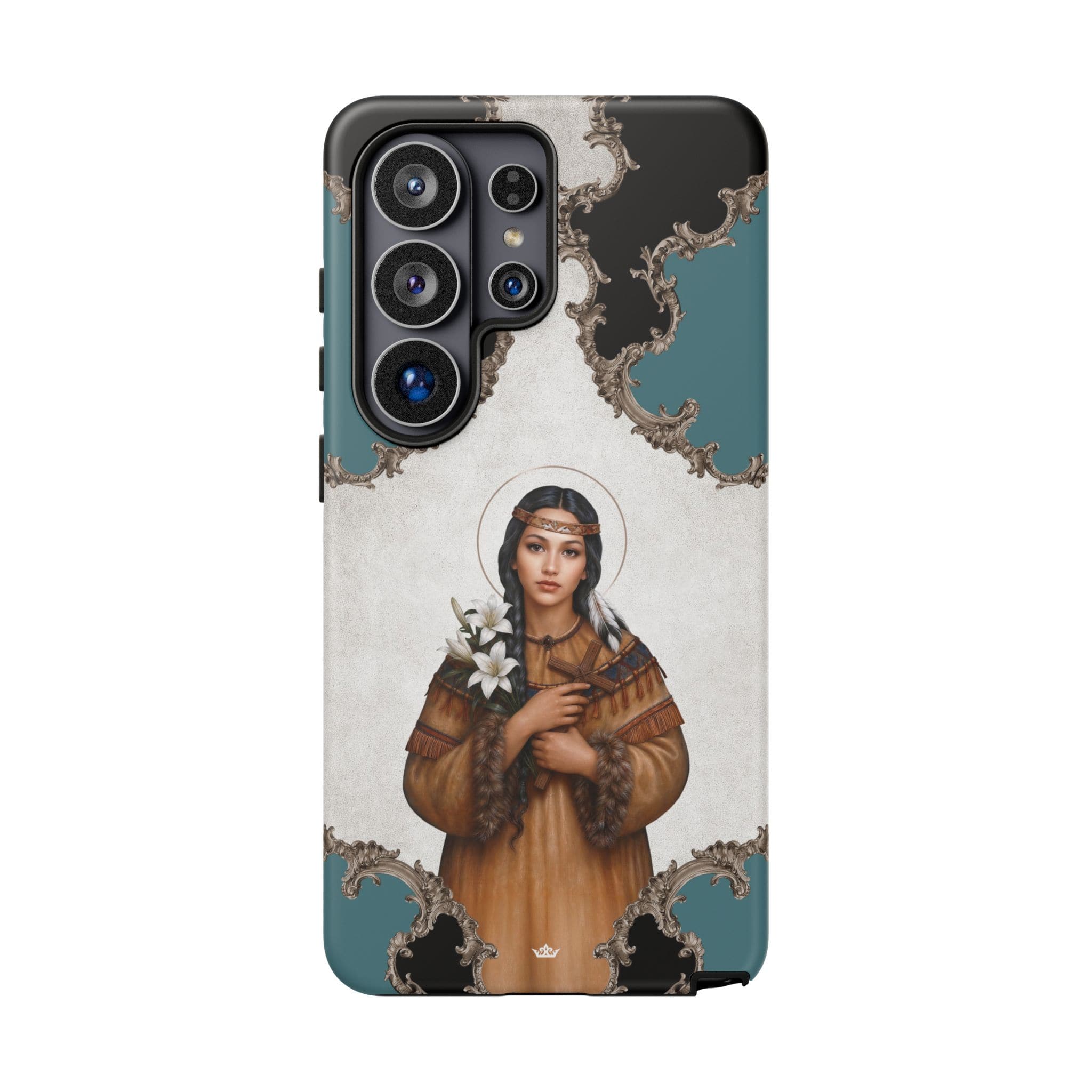 St. Kateri Hard Phone Case (Barqoue Blue) Copyright VENXARA