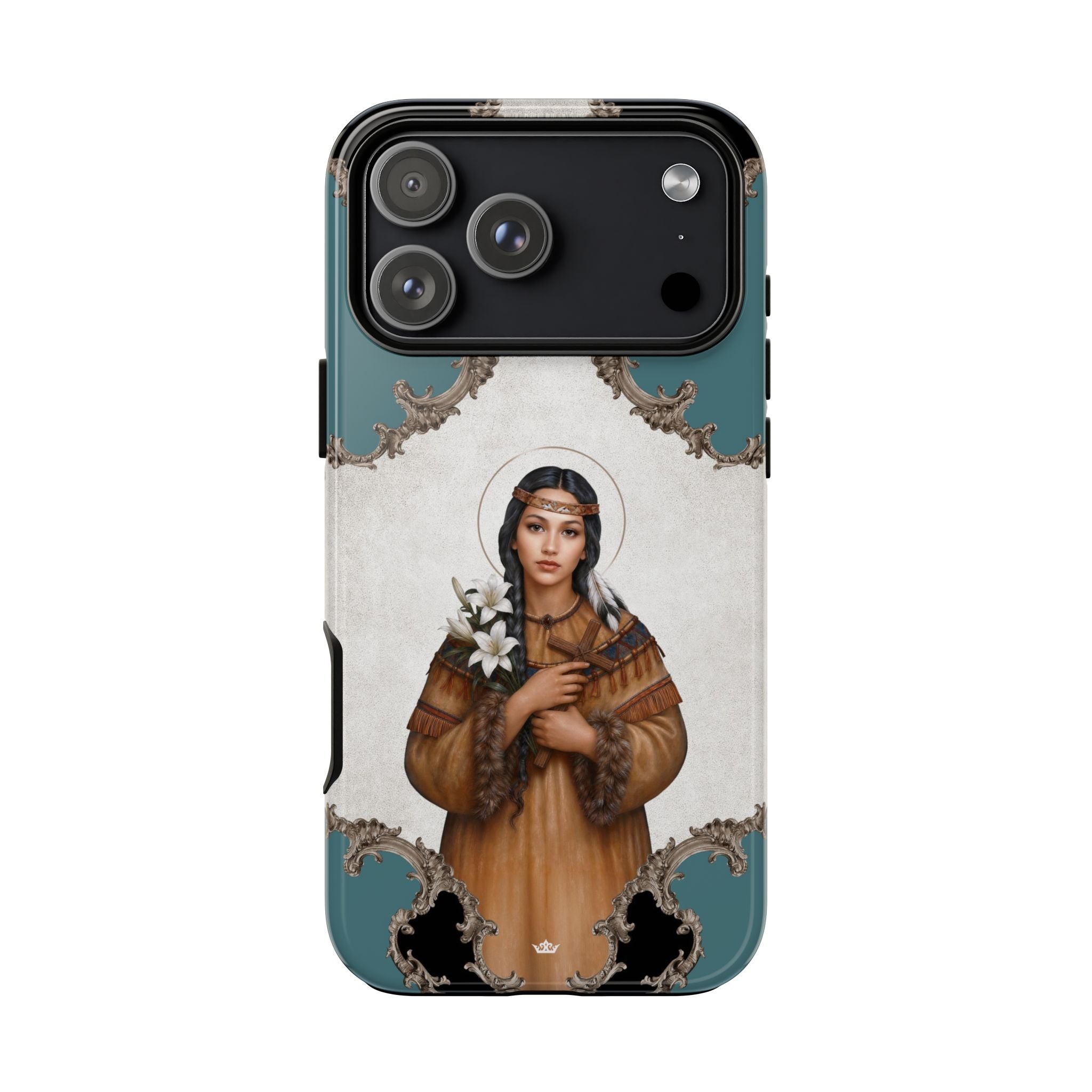 St. Kateri Hard Phone Case (Barqoue Blue) Copyright VENXARA
