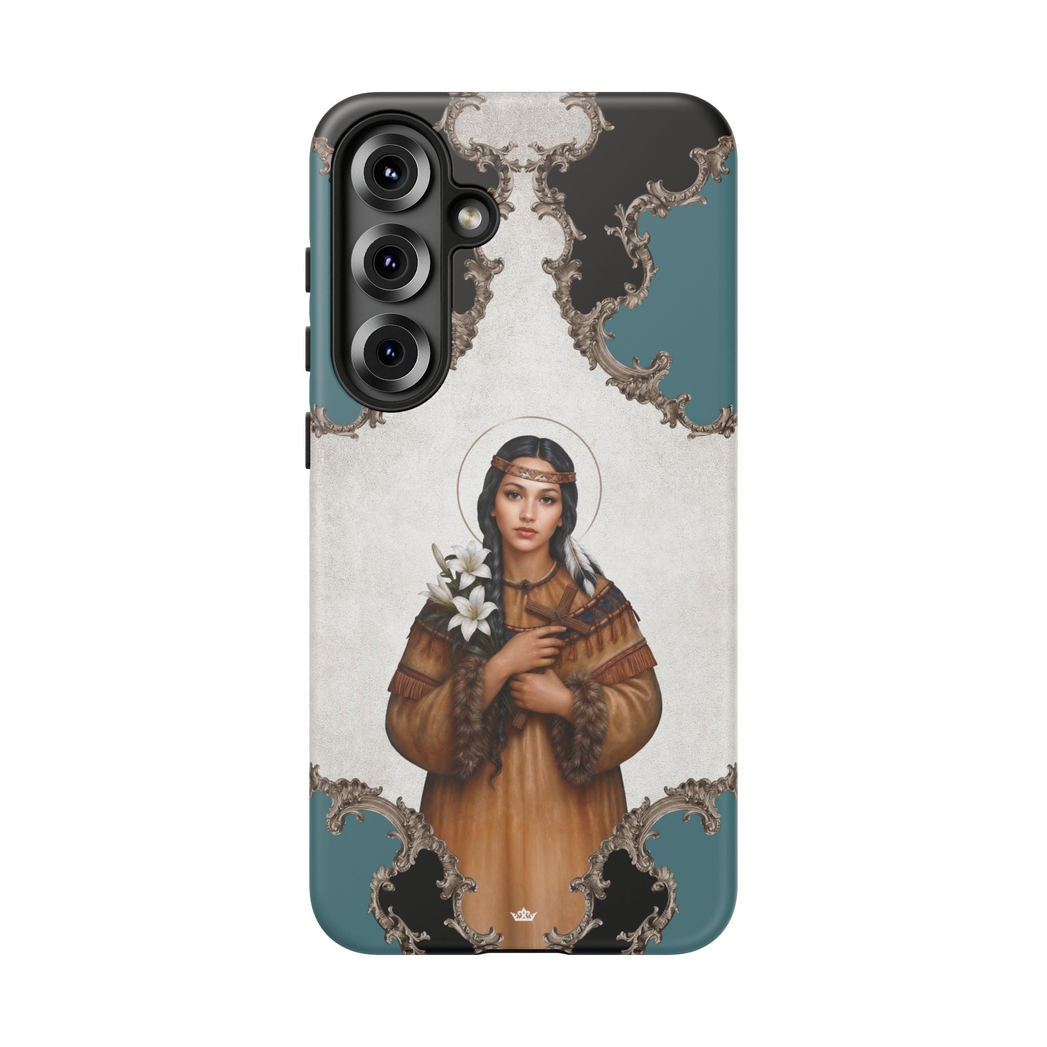 St. Kateri Hard Phone Case (Barqoue Blue) Copyright VENXARA