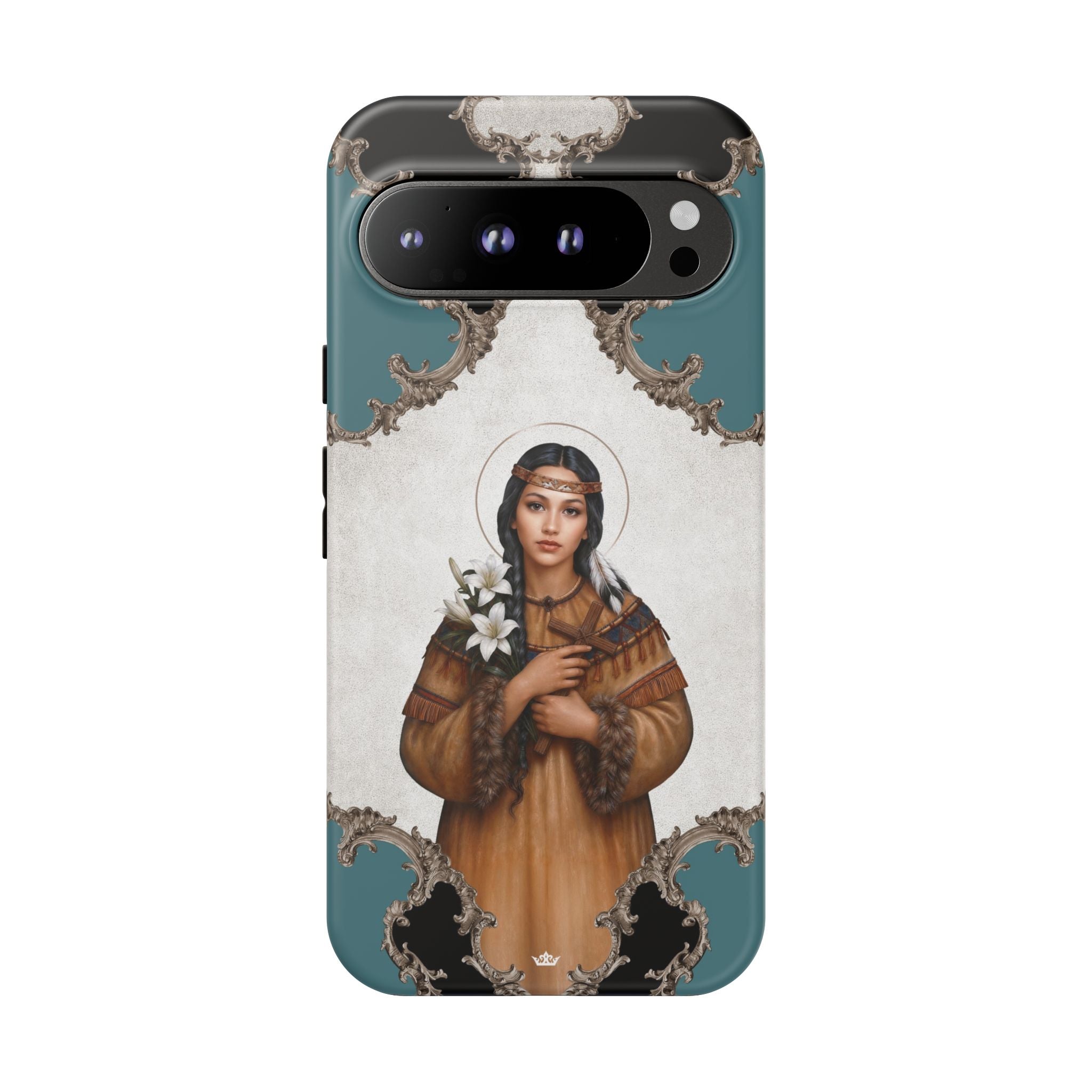 St. Kateri Hard Phone Case (Barqoue Blue) Copyright VENXARA