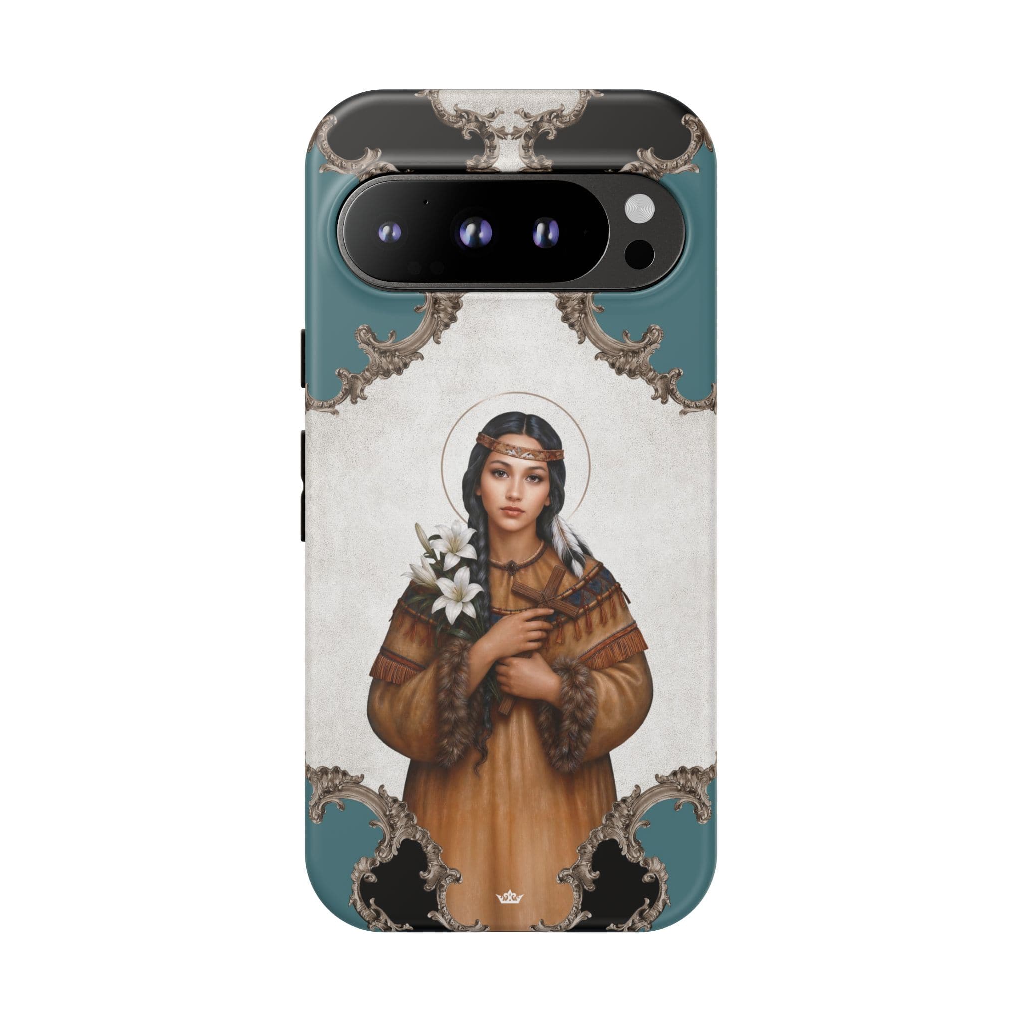 St. Kateri Hard Phone Case (Barqoue Blue) Copyright VENXARA