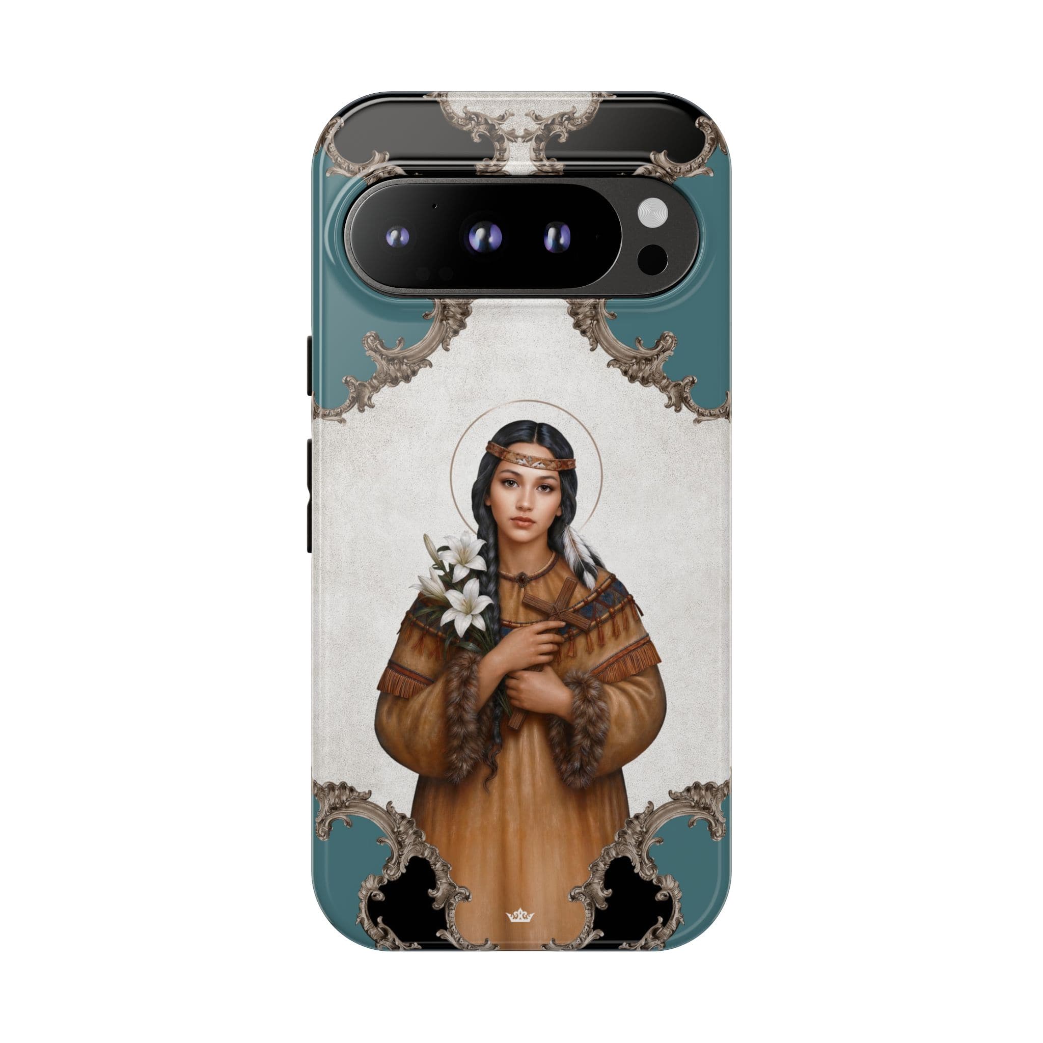 St. Kateri Hard Phone Case (Barqoue Blue) Copyright VENXARA