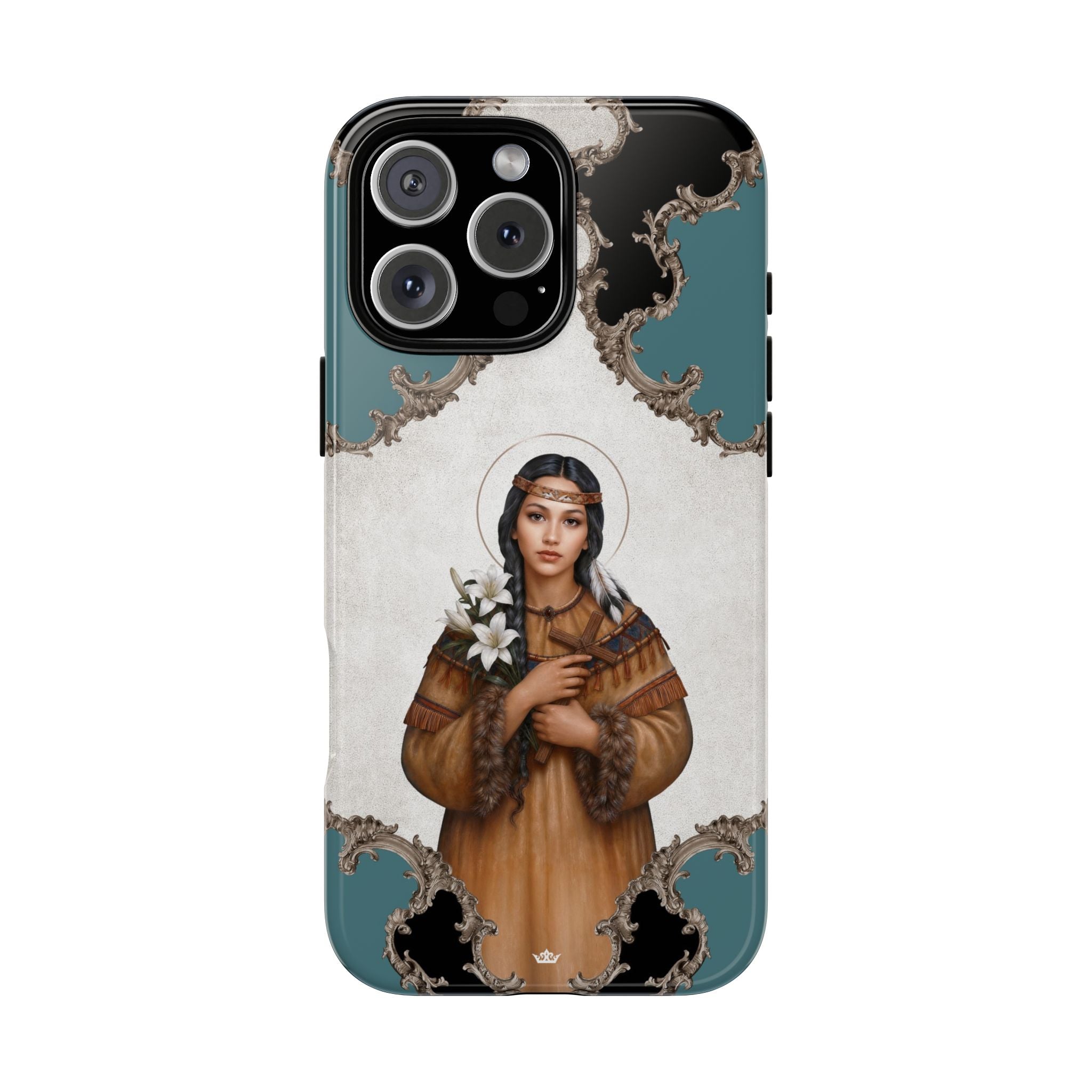 St. Kateri Hard Phone Case (Barqoue Blue) Copyright VENXARA