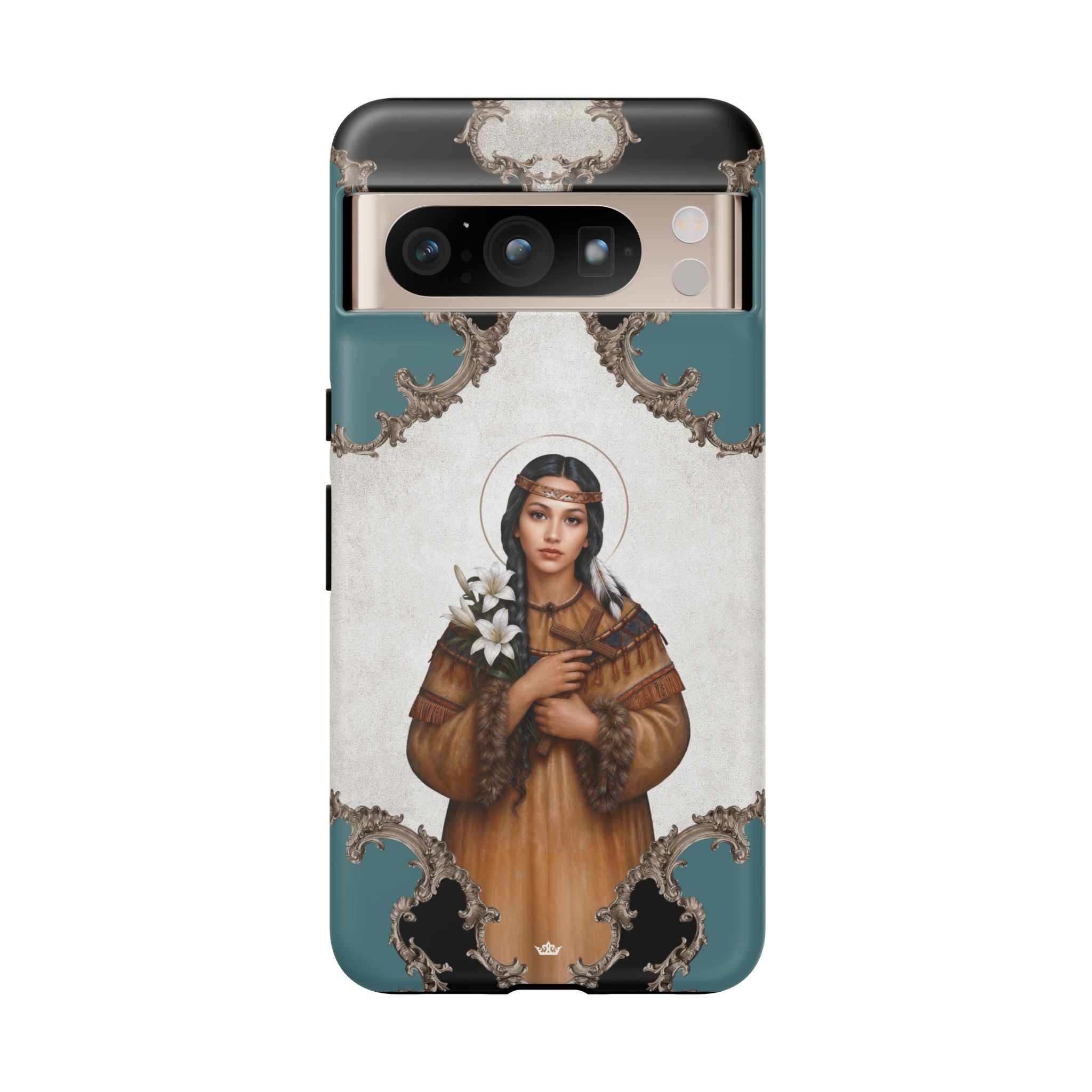 St. Kateri Hard Phone Case (Barqoue Blue) Copyright VENXARA