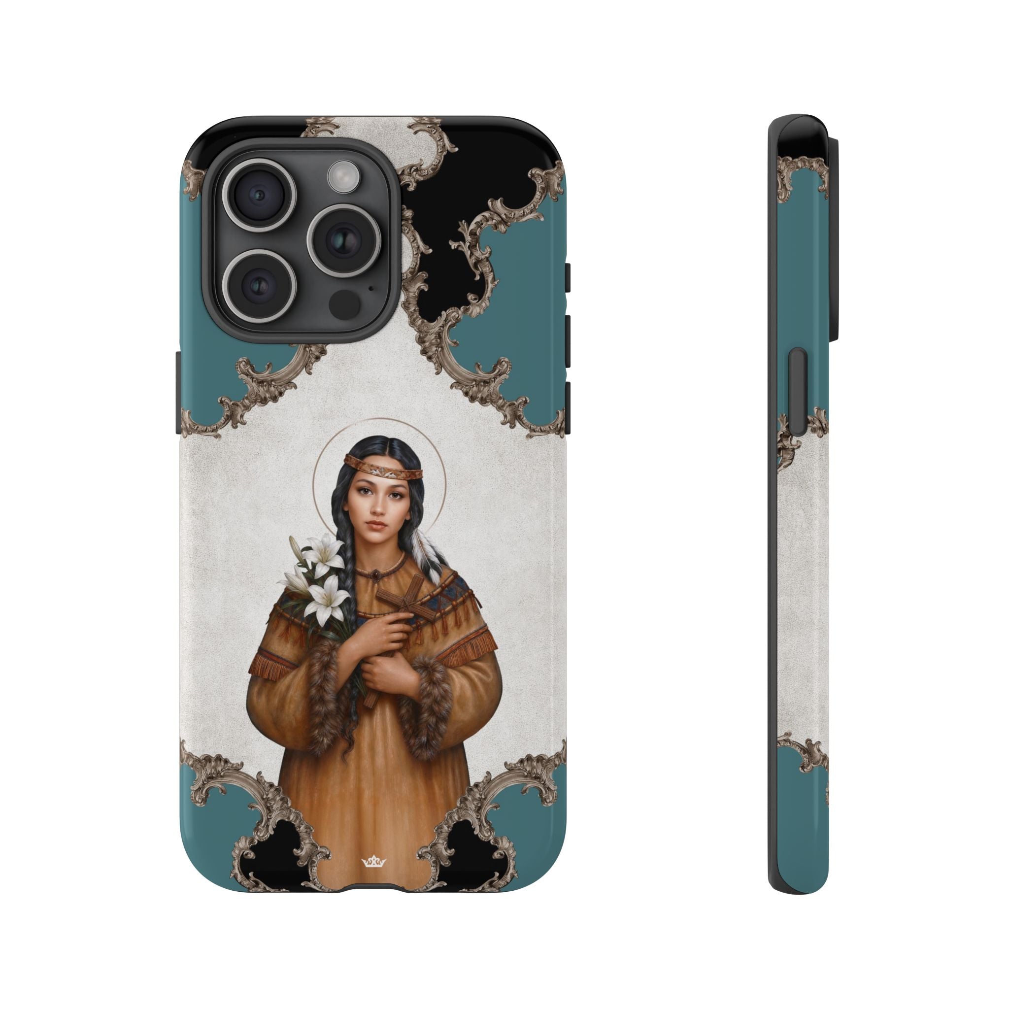St. Kateri Hard Phone Case (Barqoue Blue) Copyright VENXARA