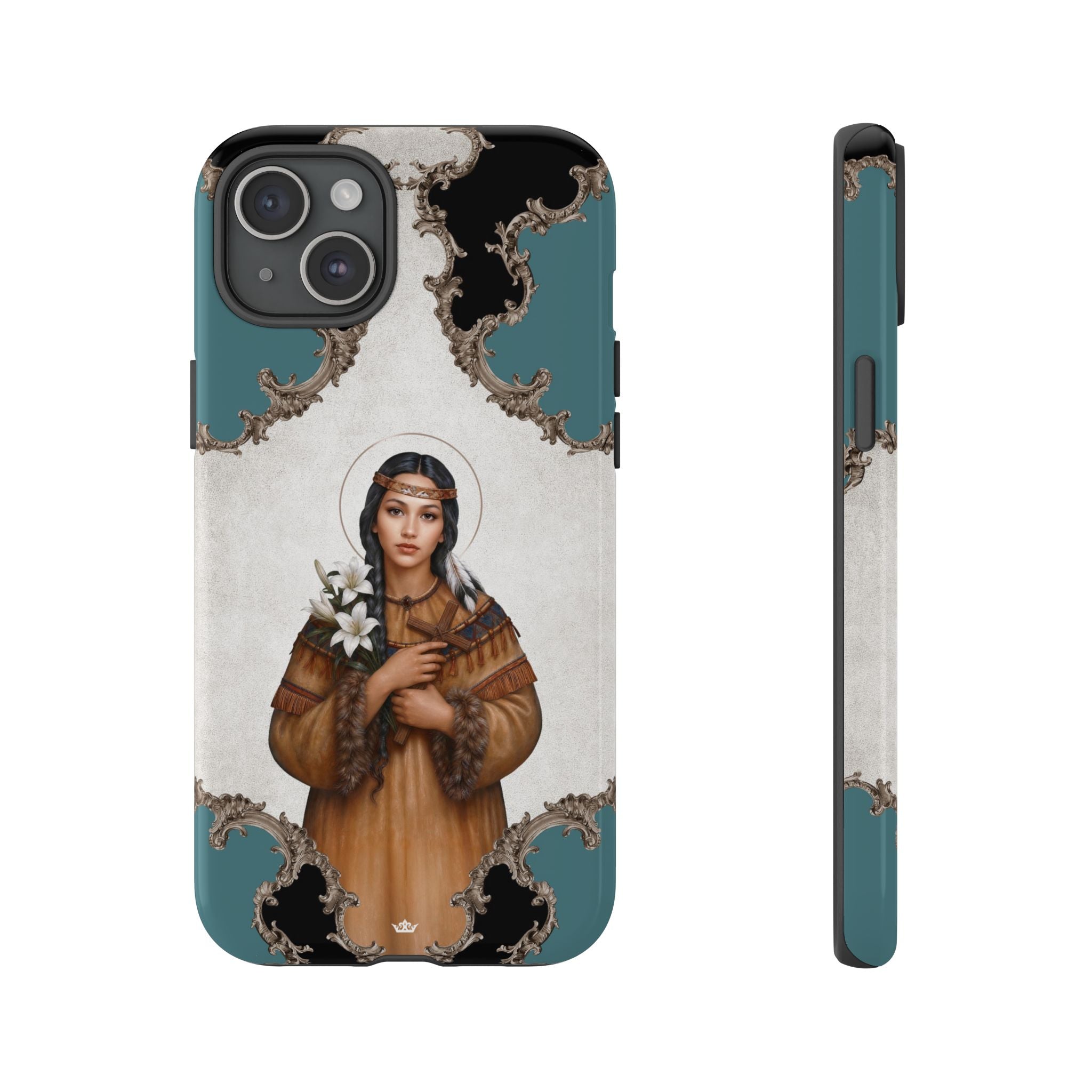 St. Kateri Hard Phone Case (Barqoue Blue) Copyright VENXARA