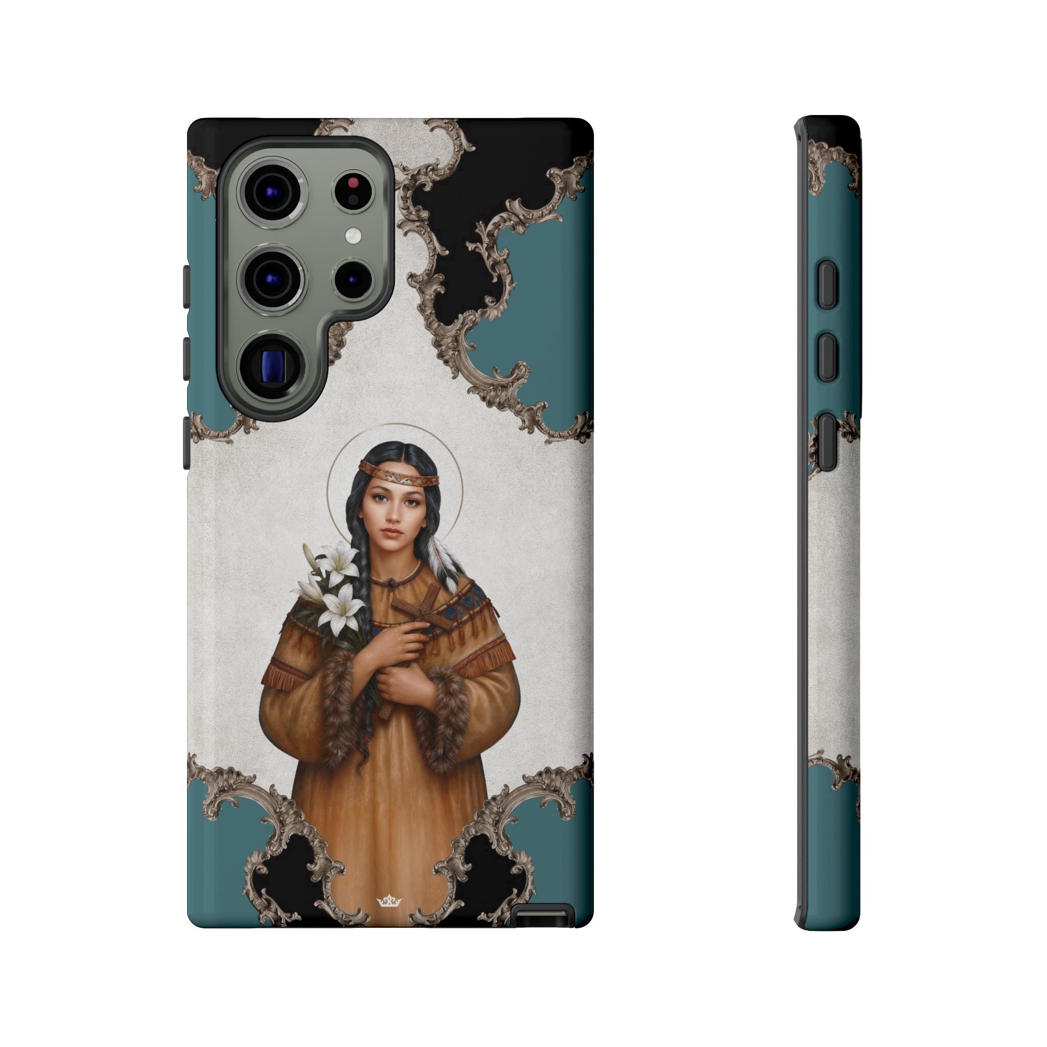 St. Kateri Hard Phone Case (Barqoue Blue) Copyright VENXARA