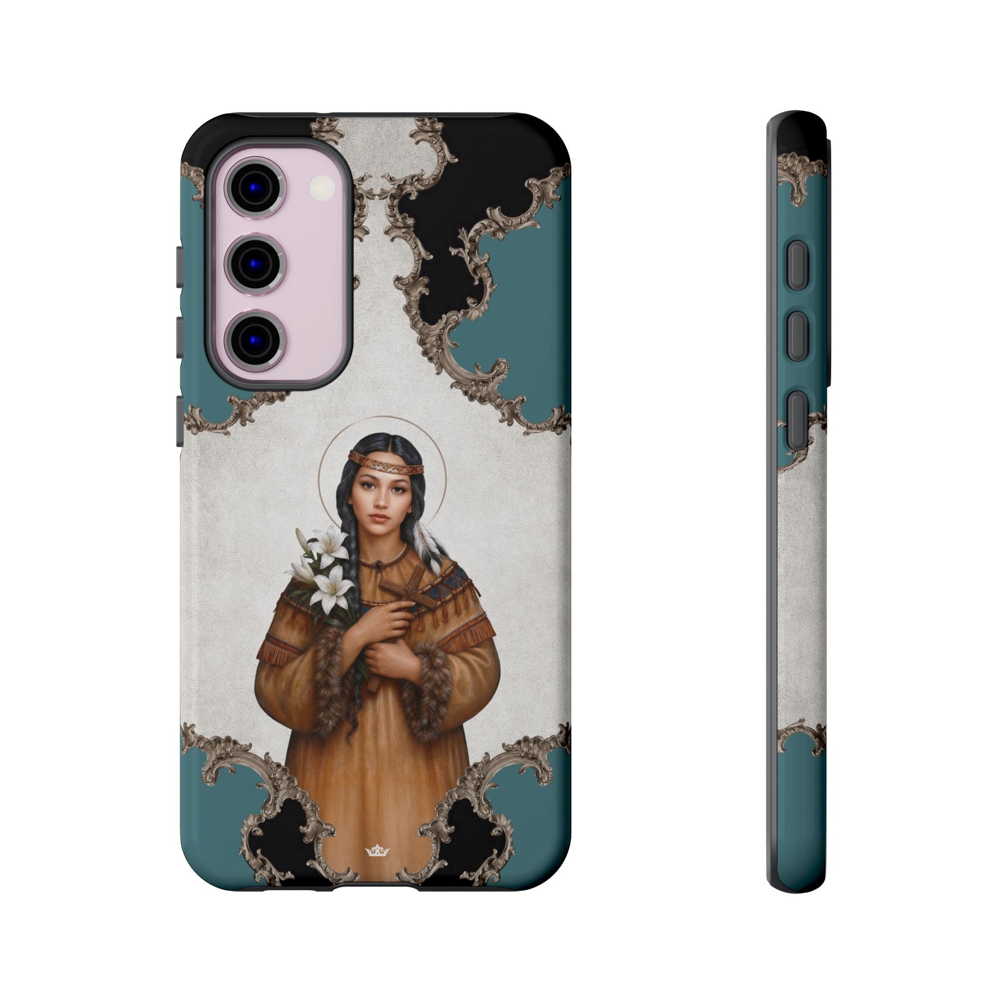 St. Kateri Hard Phone Case (Barqoue Blue) Copyright VENXARA