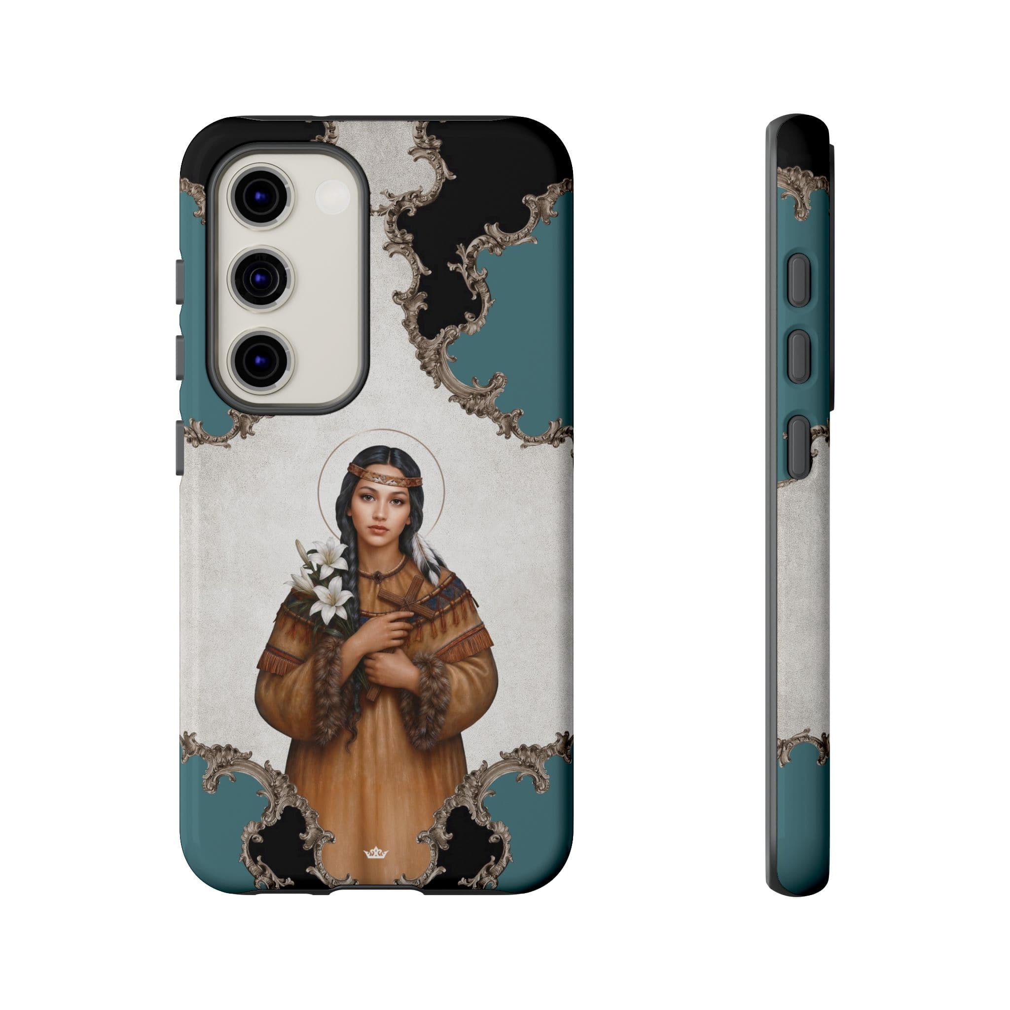 St. Kateri Hard Phone Case (Barqoue Blue) Copyright VENXARA