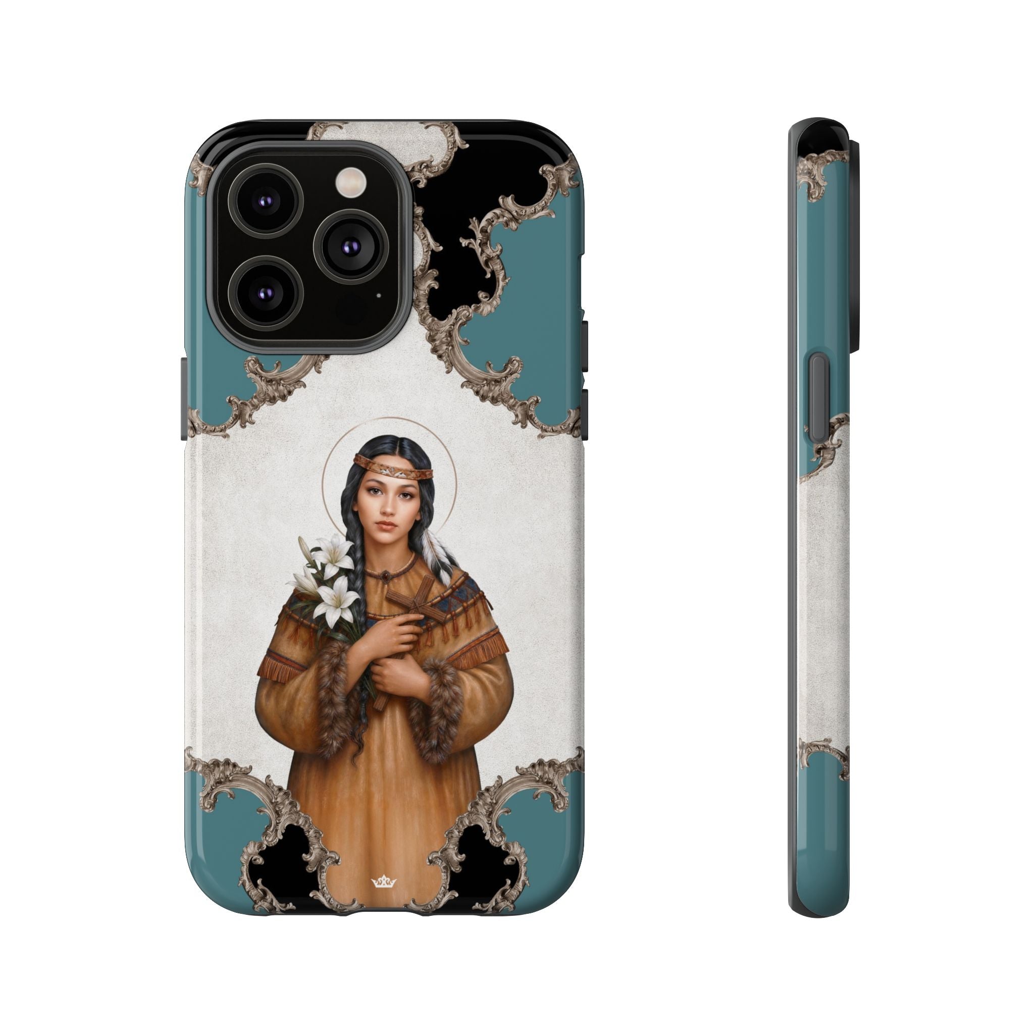 St. Kateri Hard Phone Case (Barqoue Blue) Copyright VENXARA