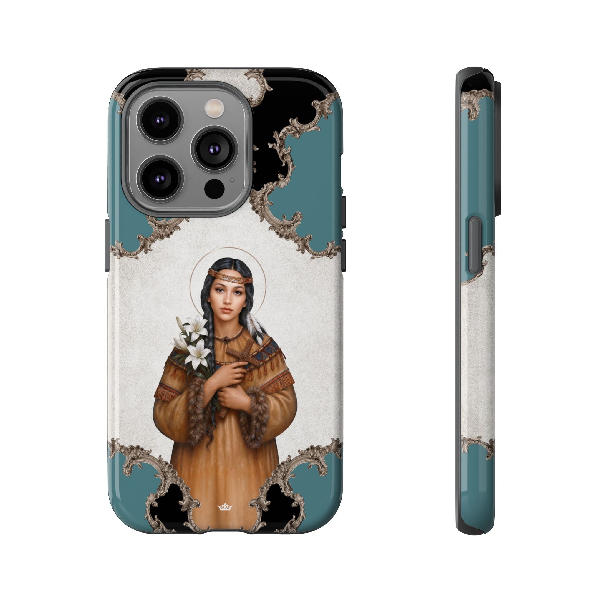 St. Kateri Hard Phone Case (Barqoue Blue) Copyright VENXARA