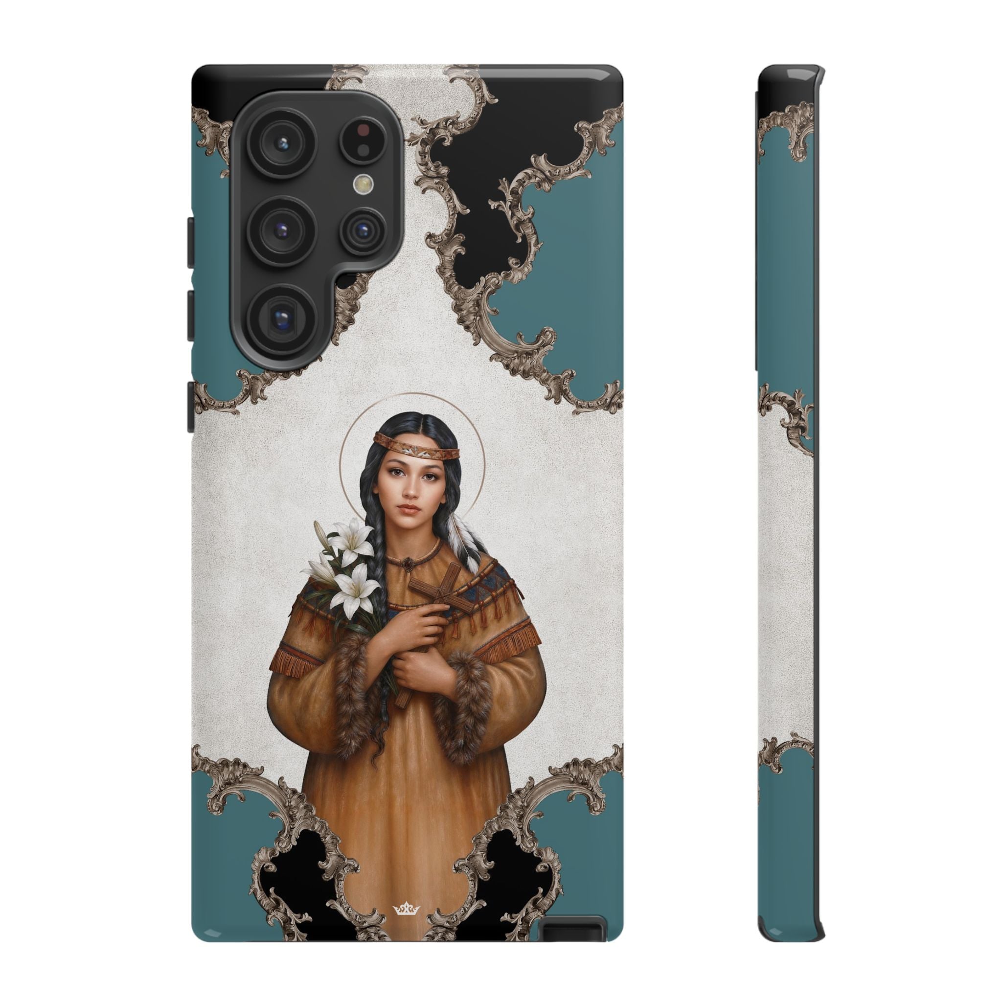 St. Kateri Hard Phone Case (Barqoue Blue) Copyright VENXARA