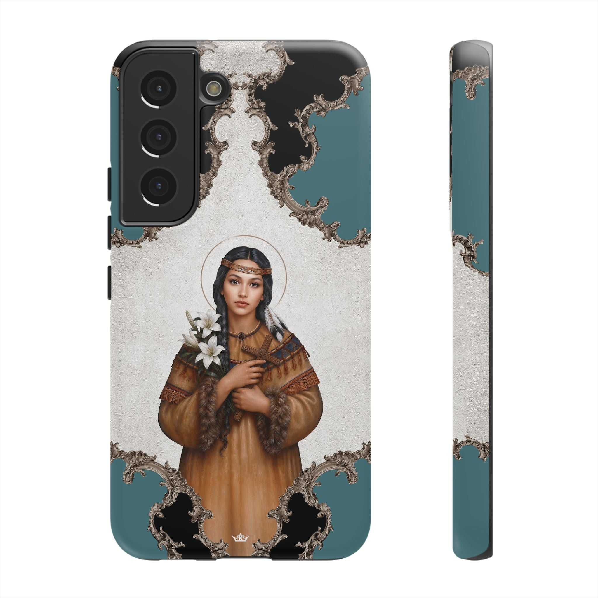 St. Kateri Hard Phone Case (Barqoue Blue) Copyright VENXARA