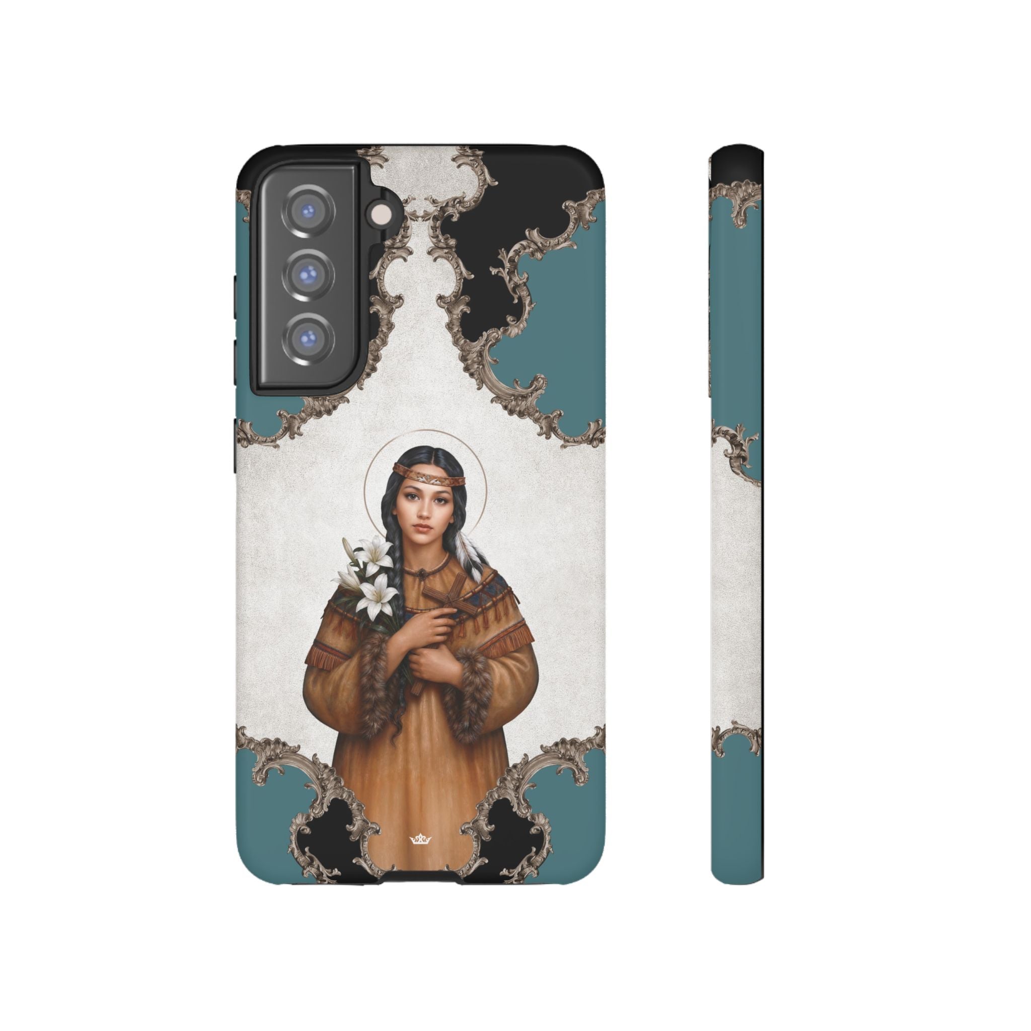 St. Kateri Hard Phone Case (Barqoue Blue) Copyright VENXARA