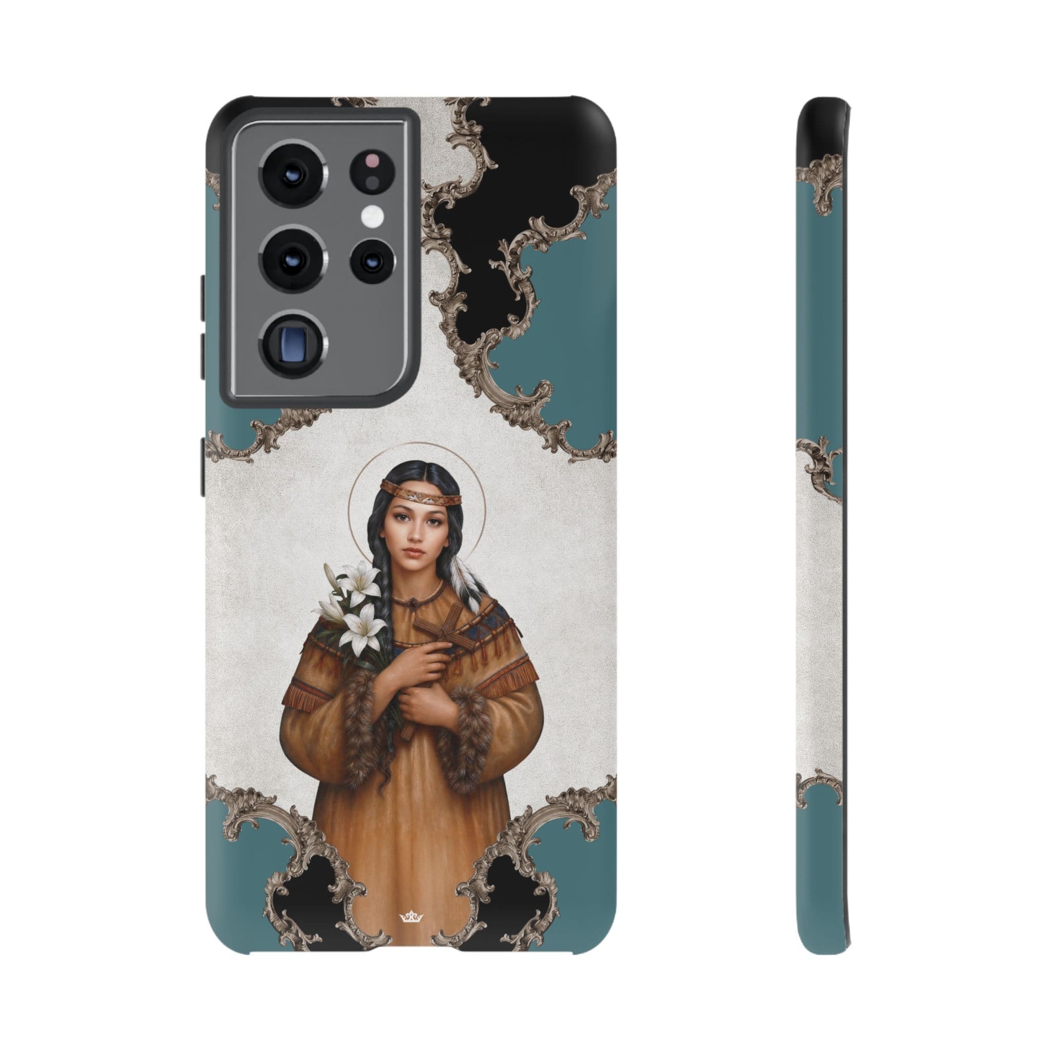 St. Kateri Hard Phone Case (Barqoue Blue) Copyright VENXARA