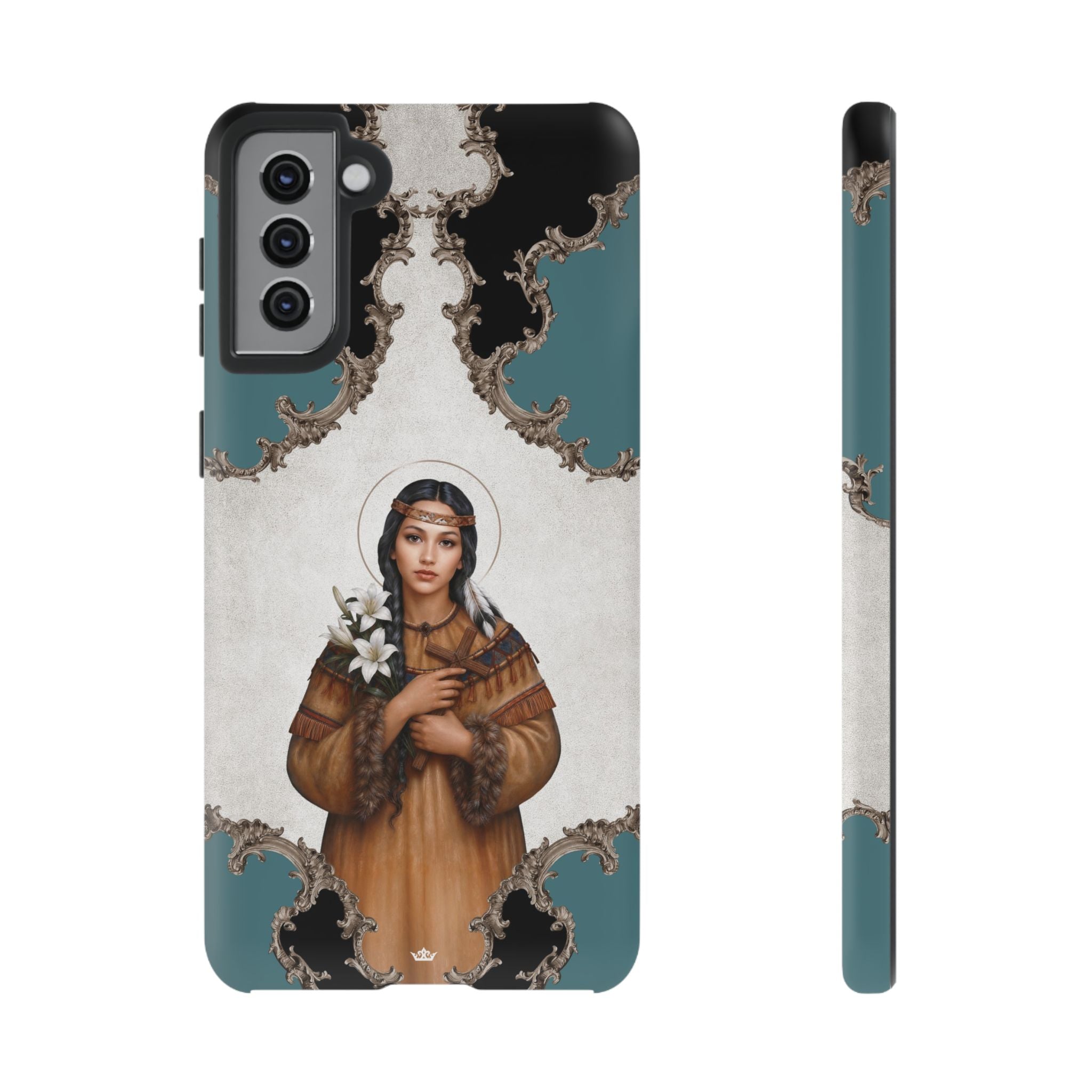 St. Kateri Hard Phone Case (Barqoue Blue) Copyright VENXARA