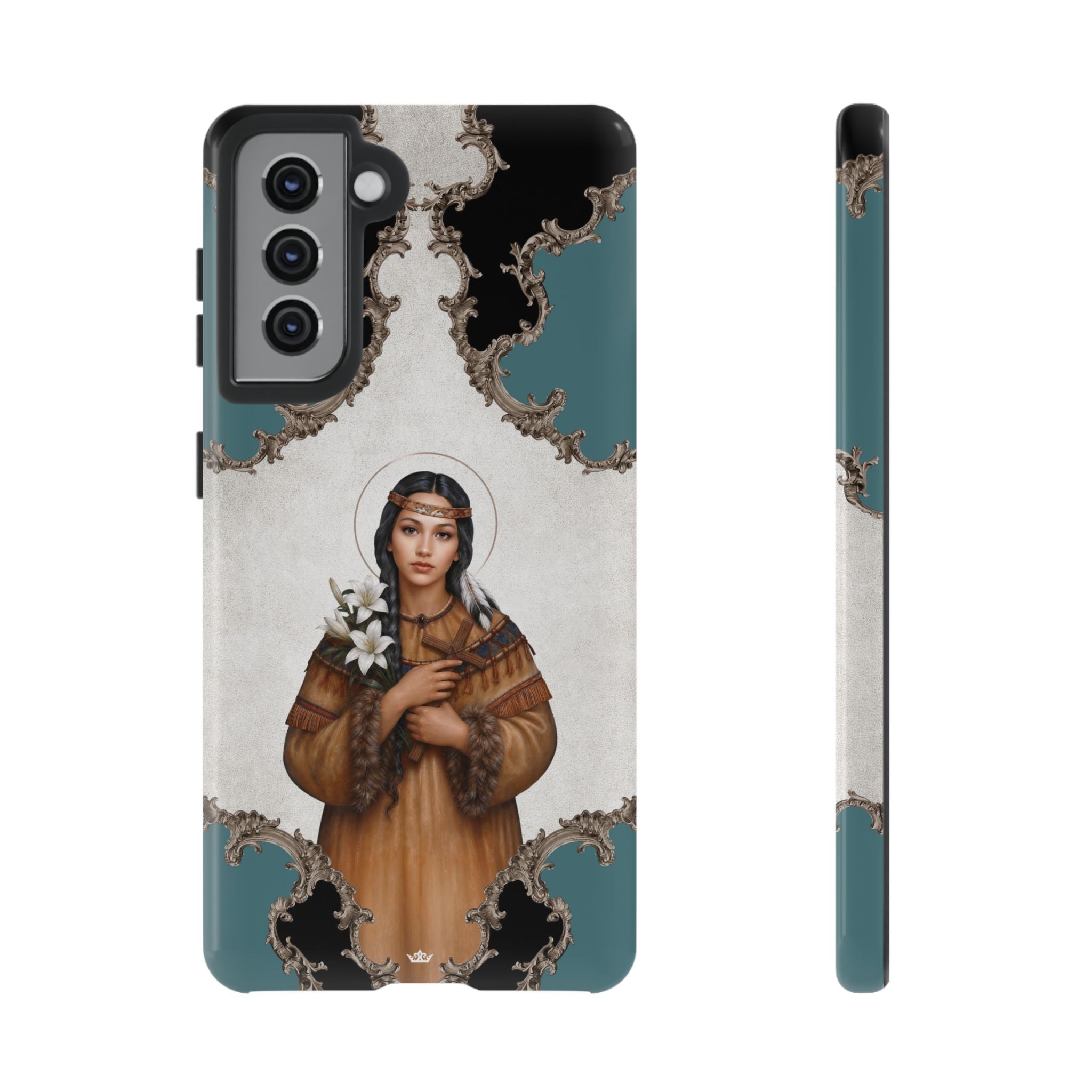 St. Kateri Hard Phone Case (Barqoue Blue) Copyright VENXARA