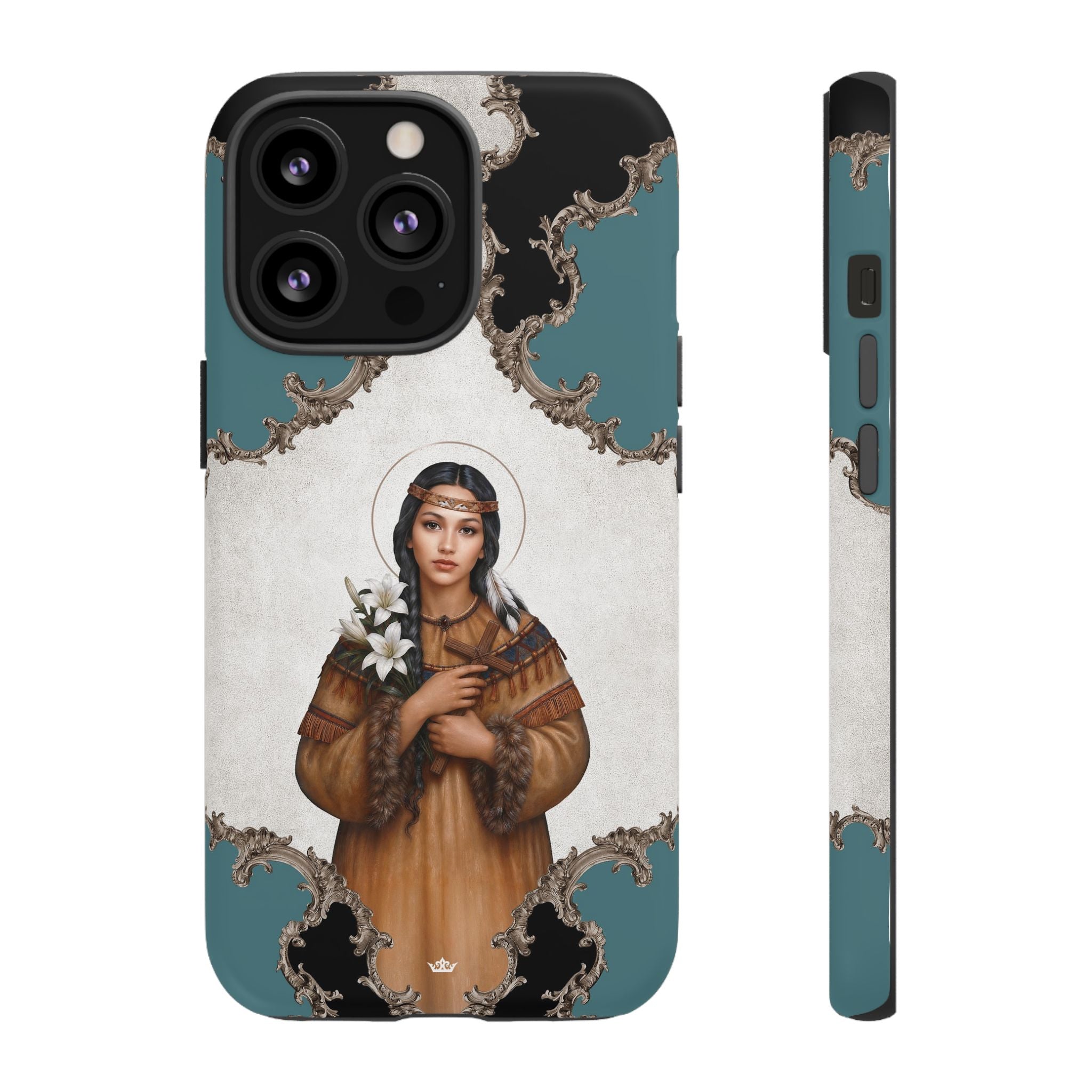 St. Kateri Hard Phone Case (Barqoue Blue) Copyright VENXARA