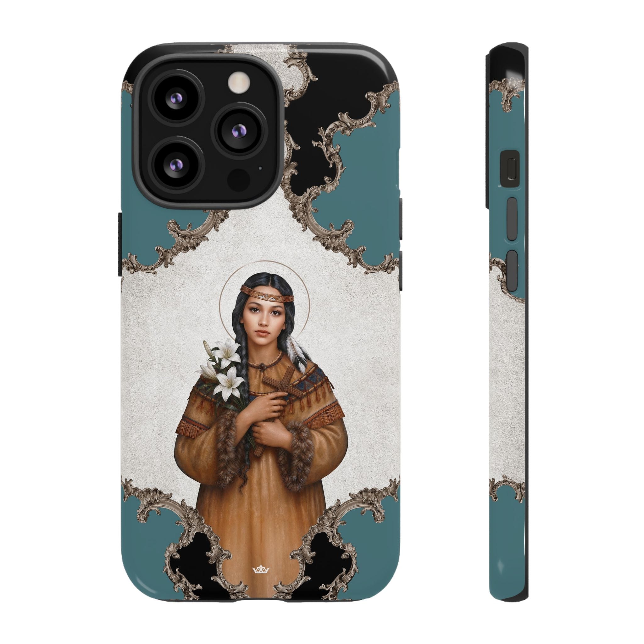 St. Kateri Hard Phone Case (Barqoue Blue) Copyright VENXARA