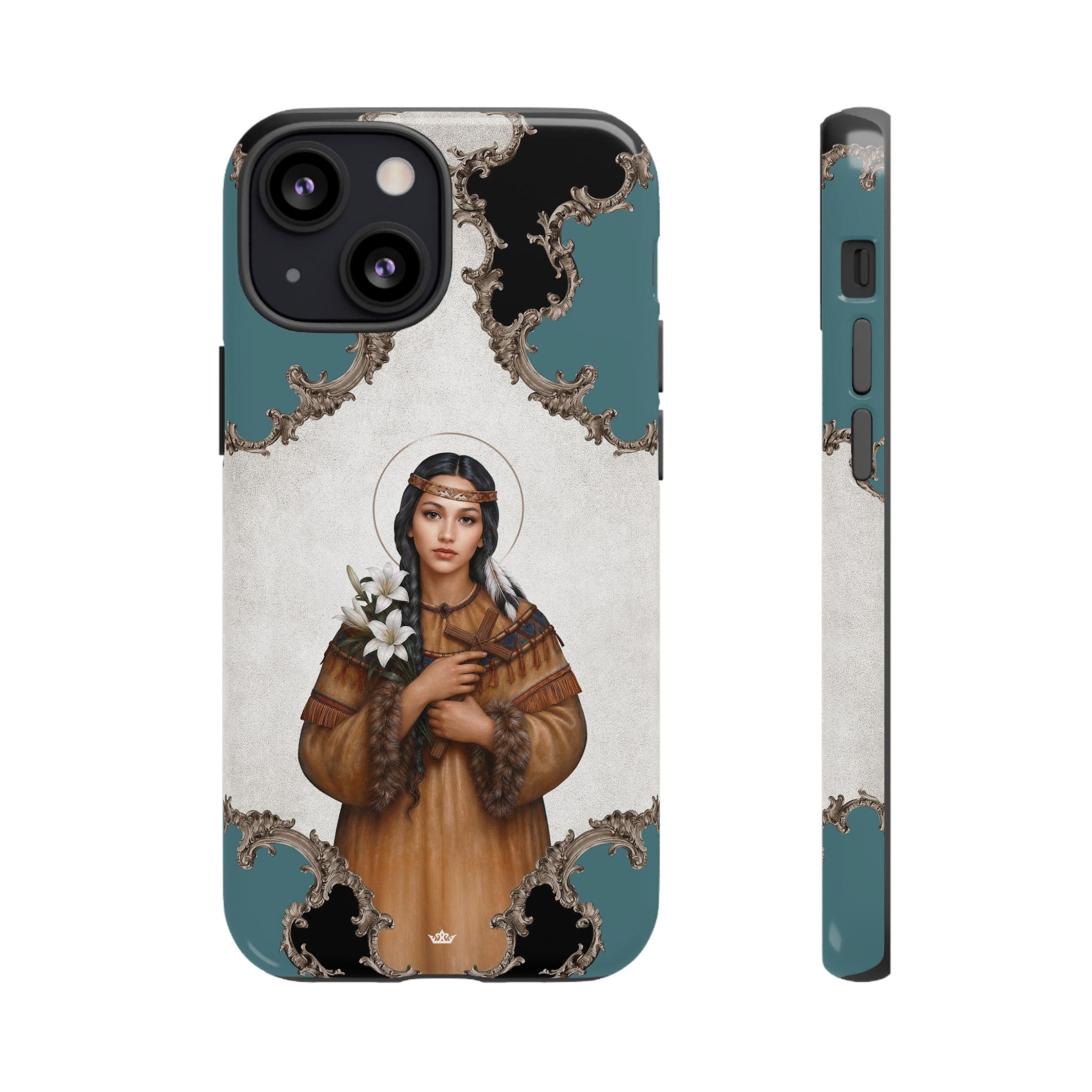 St. Kateri Hard Phone Case (Barqoue Blue) Copyright VENXARA