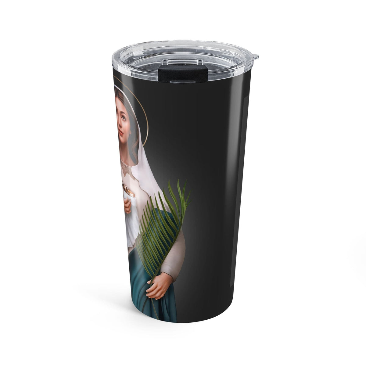 St. Lucy Lord's Prayer Tumbler (Ash 20 oz) Copyright VENXARA
