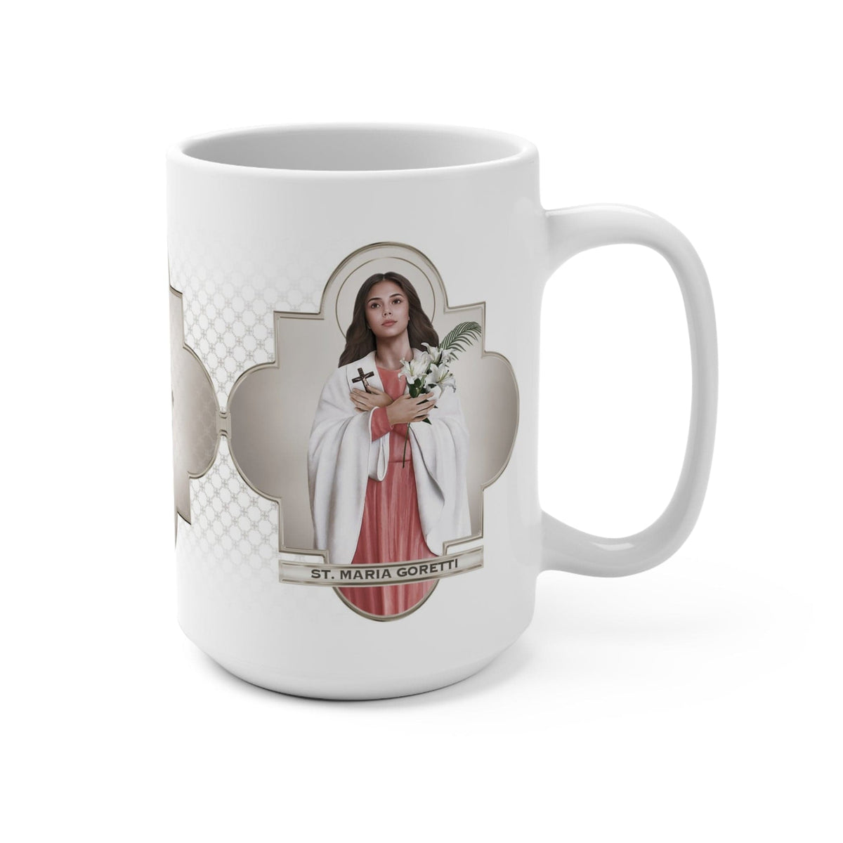 St. Maria Goretti Ceramic Mug (White 15 oz) Copyright VENXARA