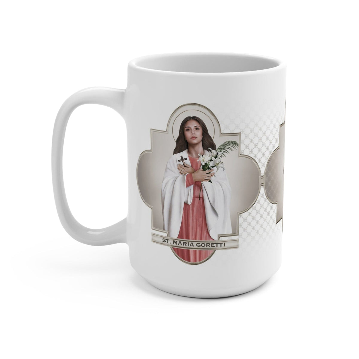 St. Maria Goretti Ceramic Mug (White 15 oz) Copyright VENXARA
