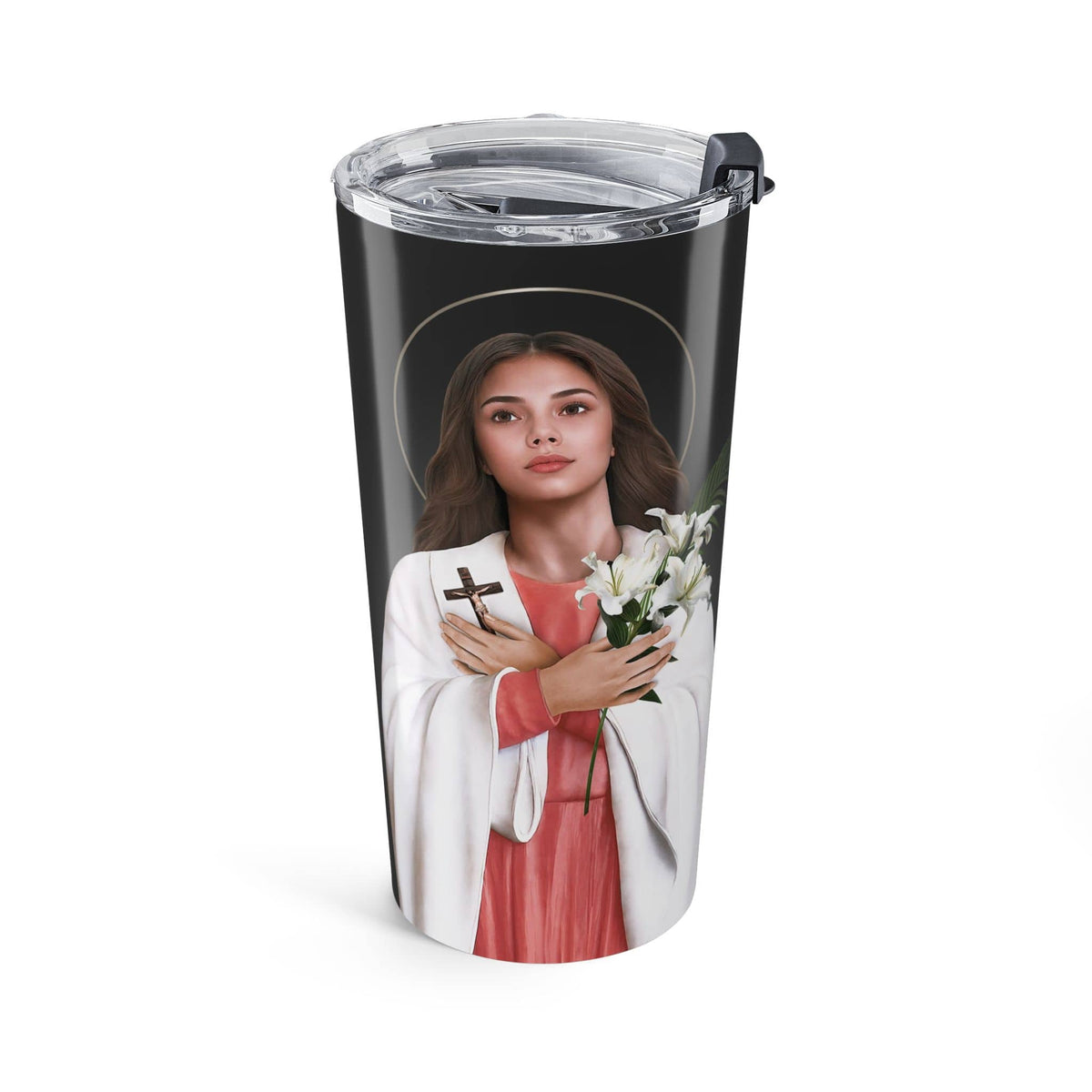St. Maria Goretti Lord's Prayer Tumbler (Ash 20 oz) Copyright VENXARA