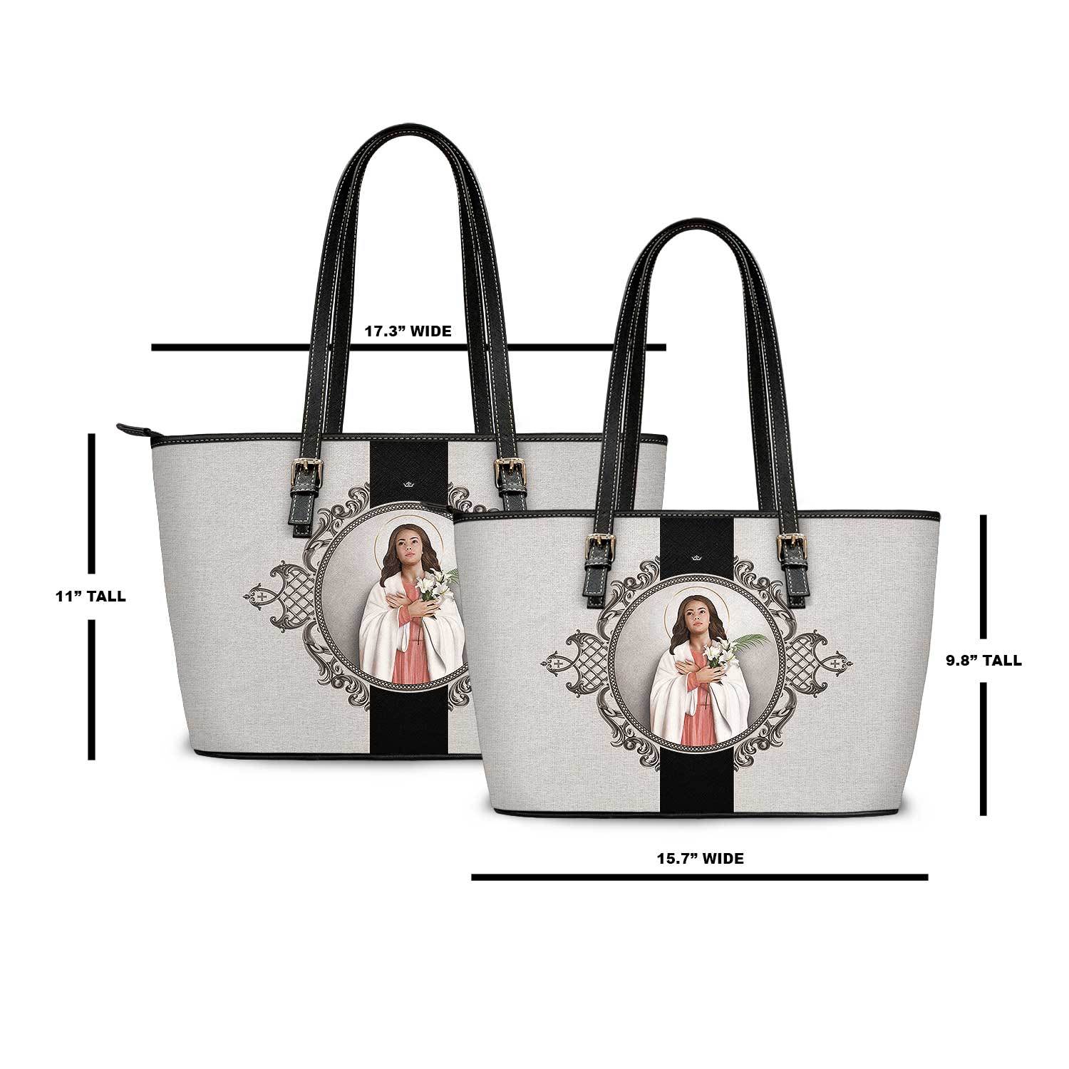 St. Maria Goretti Medallion Tote Bag (Sandstone) - VENXARA®
