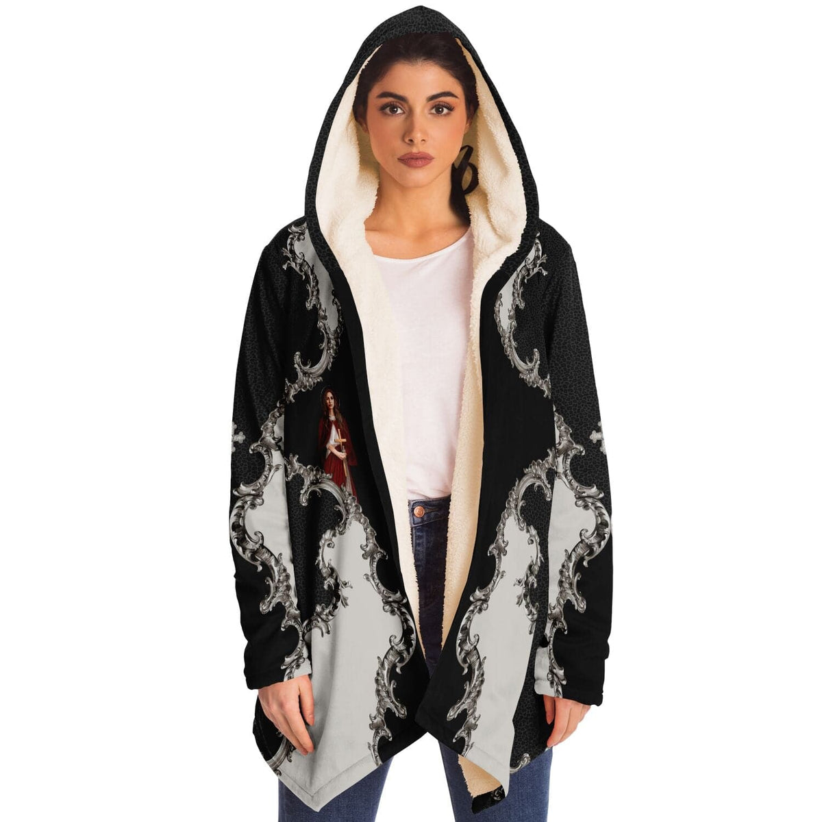 St. Mary Magdalene Microfleece Cloak (Baroque Leopard) Copyright VENXARA